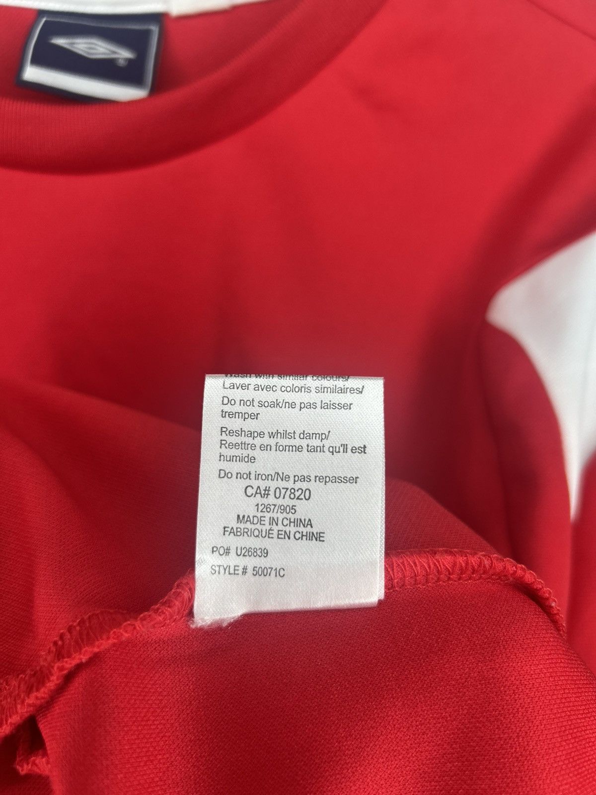 Umbro Umbro Canada Long Sleeve Soccer Jersey Size US XL / EU 56 / 4 - 11 Thumbnail