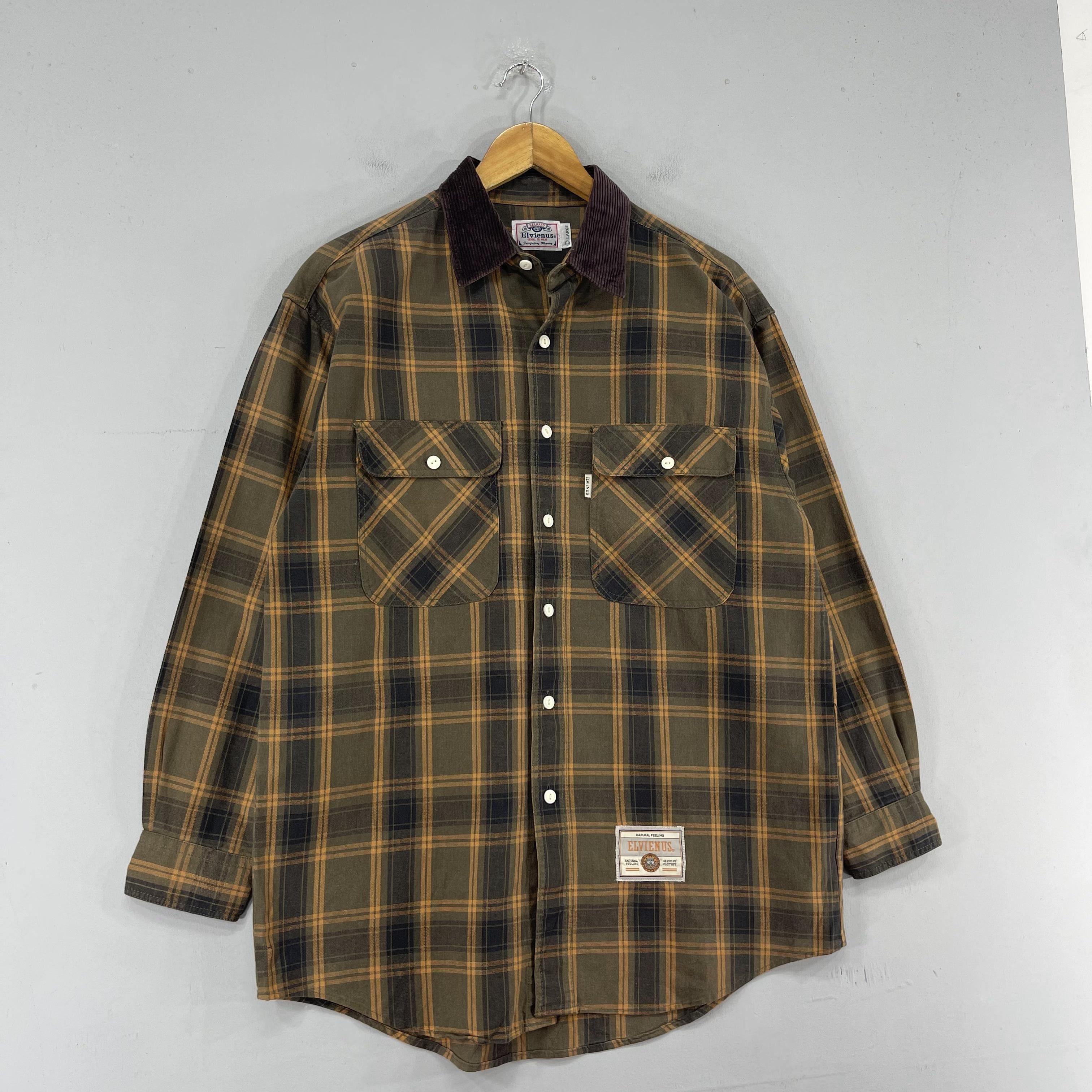 Flannel × Japanese Brand Vintage ELVIENUS Plaid Multi Checkered Tartan Flannel Size US L / EU 52-54 / 3 - 3 Thumbnail
