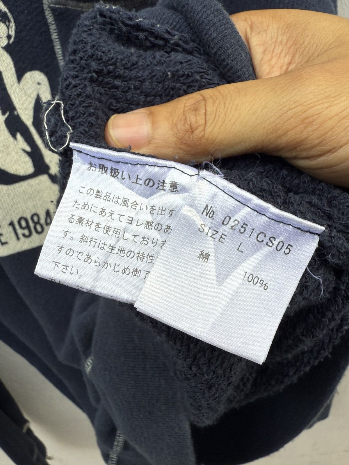 Hysteric Glamour HG Sexy/Nudes Lady Indigo Blue Contra Stitch "L" Sweatshirt Size US L / EU 52-54 / 3 - 6 Thumbnail