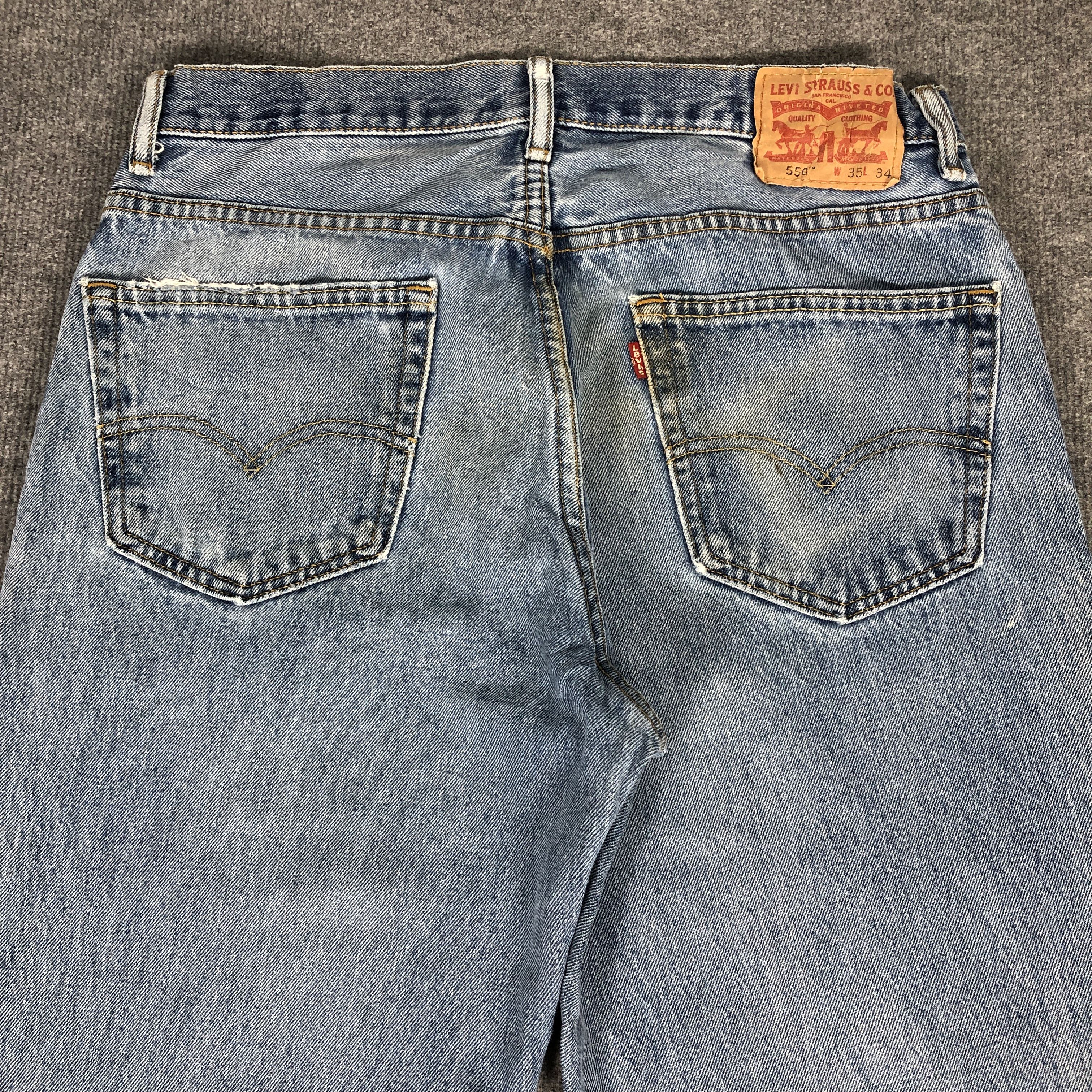 Levi's × Vintage Vintage Levis 550 Light Blue Wash Jeans L966 Size US 33 - 5 Thumbnail