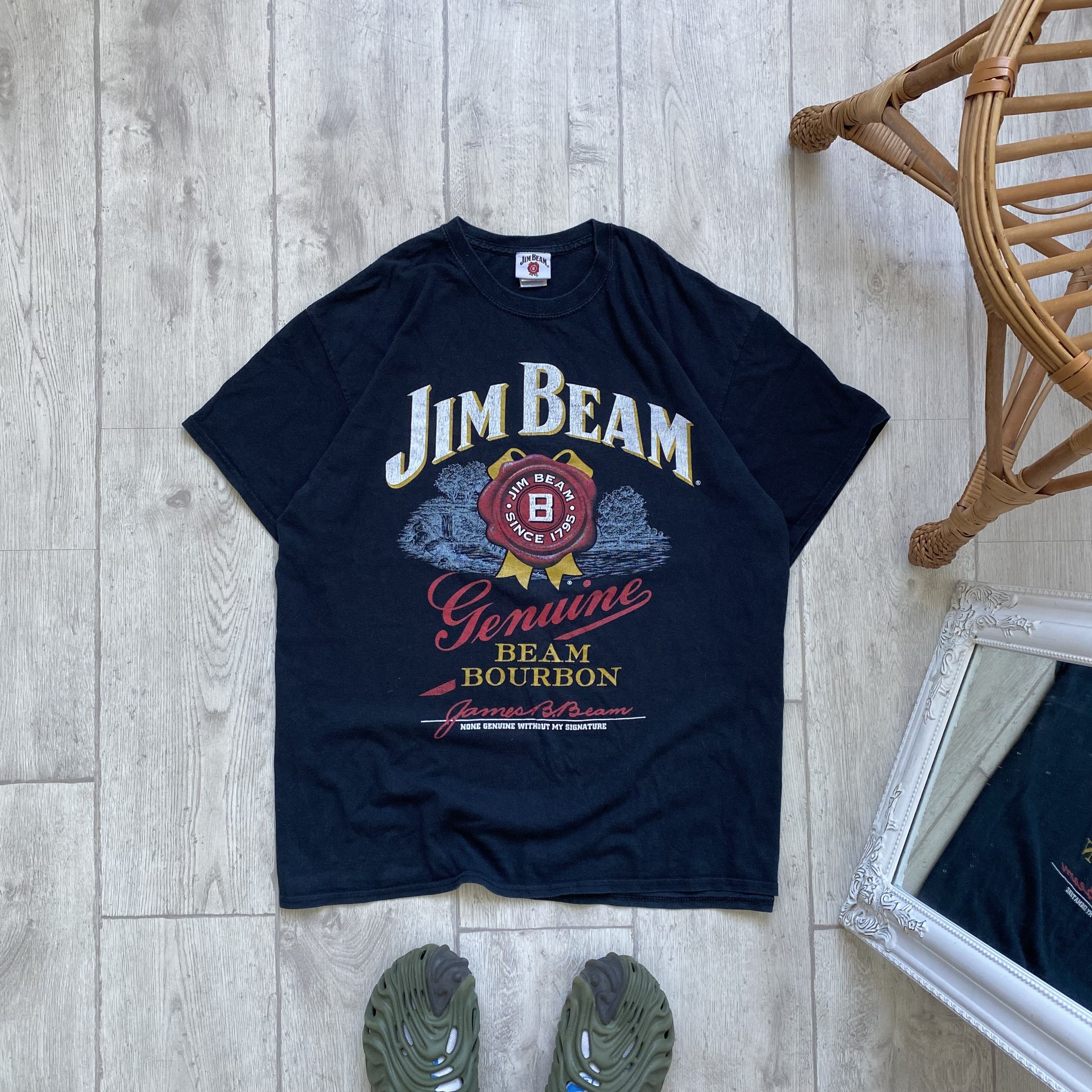 Band Tees 🥃 Vintage Jim Beam bourbon tee Big logo whiskey Size US XL / EU 56 / 4 - 1 Thumbnail