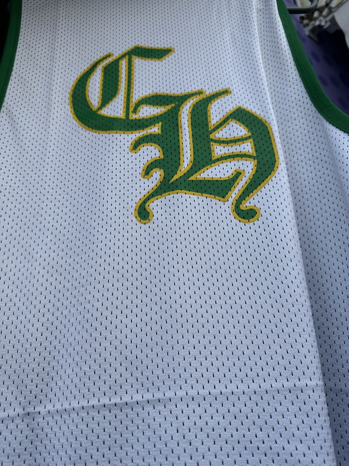 Chrome Hearts Chrome Hearts Mesh Reversible Basketball Jersey Green/White Size US L / EU 52-54 / 3 - 3 Thumbnail