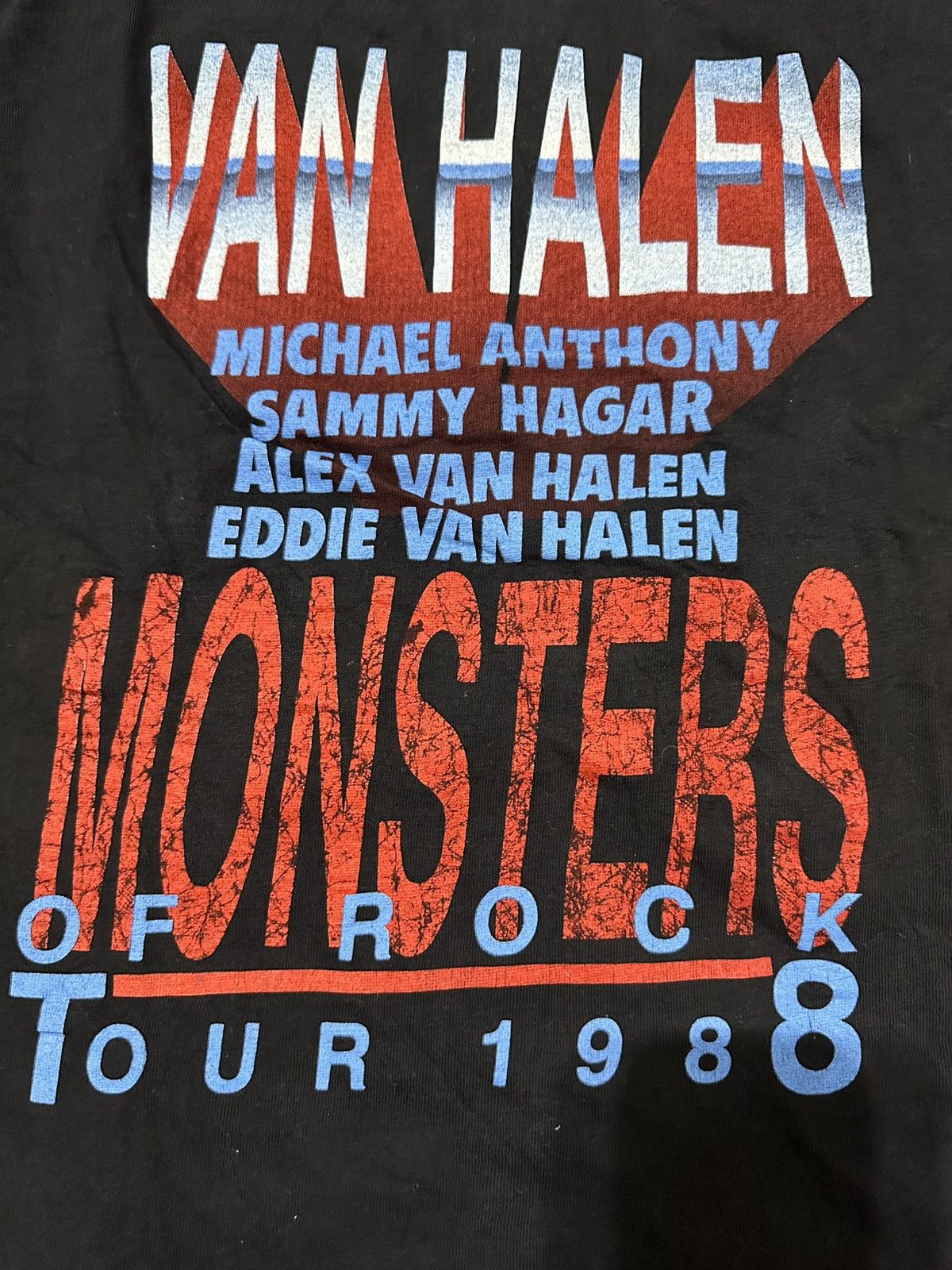 Band Tees Vintage Van Halen Monsters of Rock 1988 Tour TShirt Size US XL / EU 56 / 4 - 5 Thumbnail