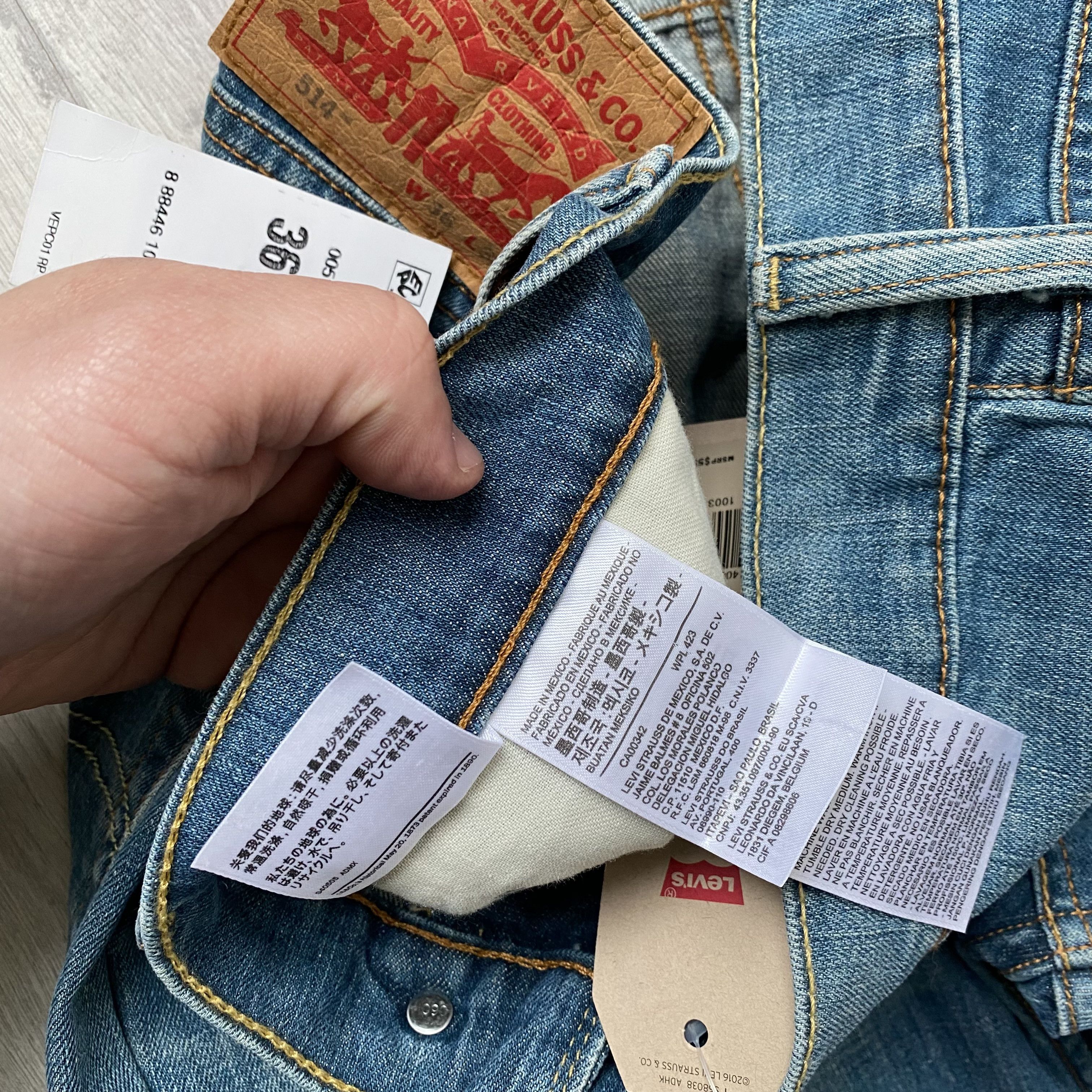 Levi's 👖 36x36 Vintage 00S Levi's Tall Red Tab Slim Jeans Denim Size US 36 / EU 52 - 8 Thumbnail