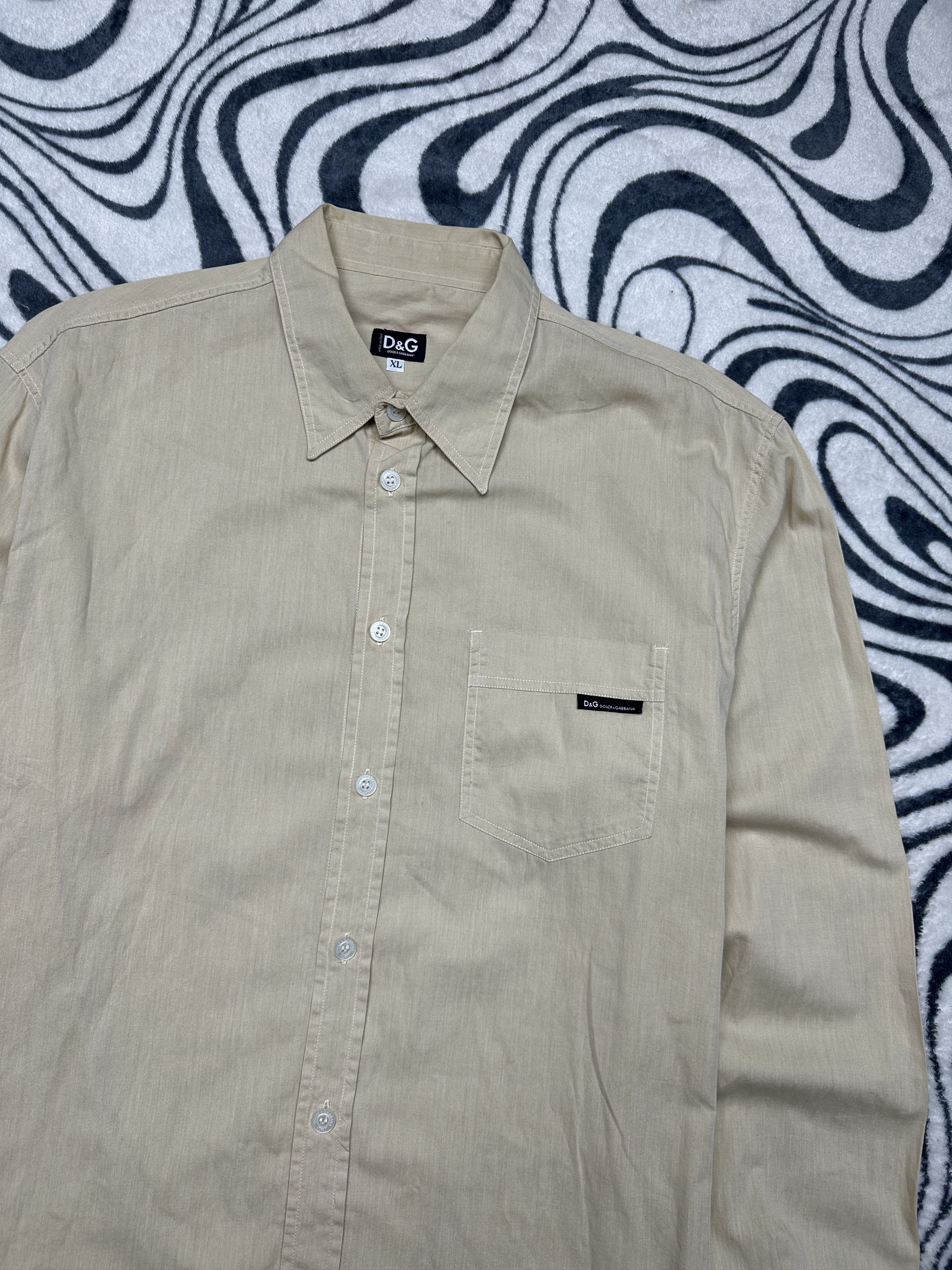 Dolce & Gabbana Dolce & Gabbana Mens Long Sleeve Cotton Shirt Size US XL / EU 56 / 4 - 2 Thumbnail