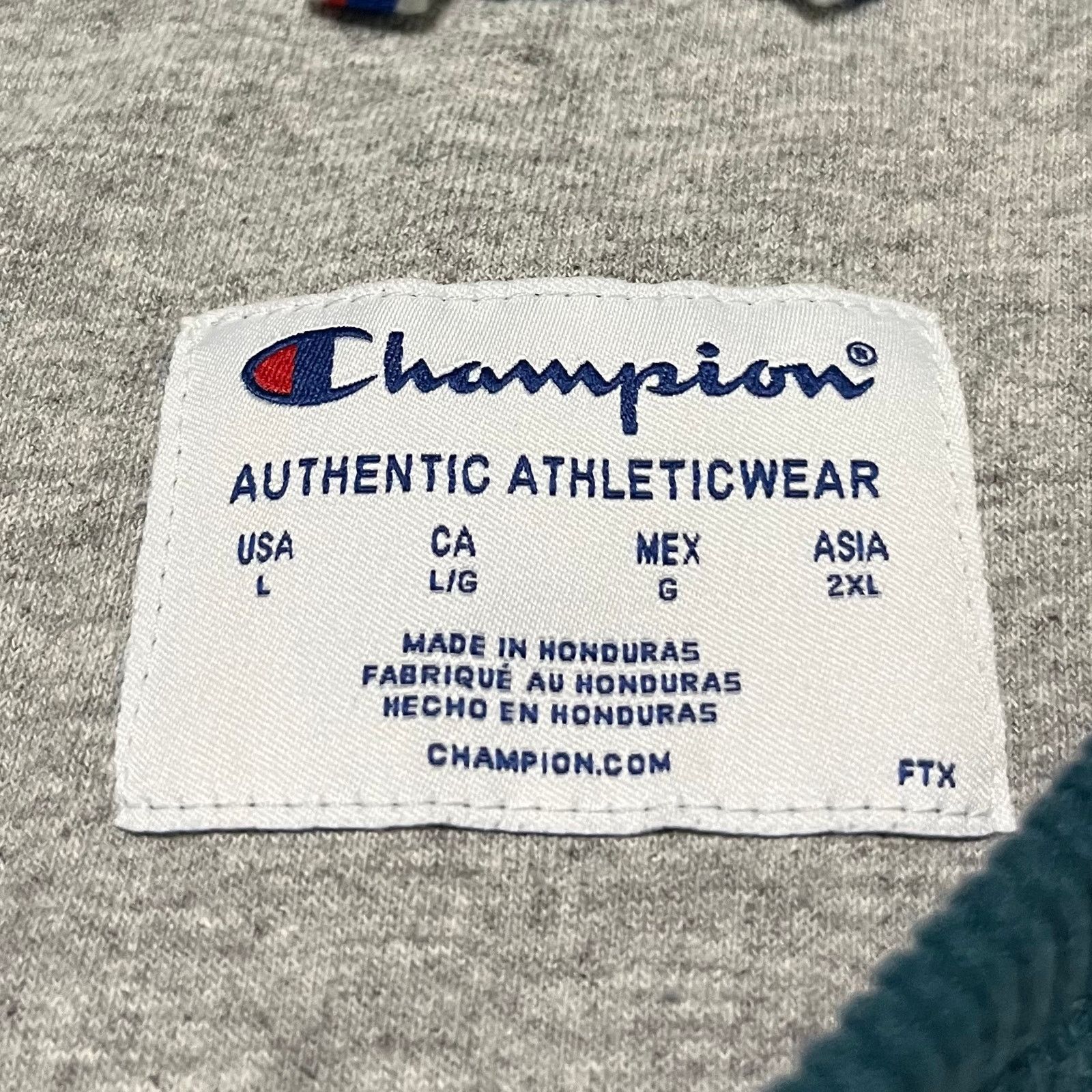 Champion Champion Y2K Turquoise/Grey/White Crewneck Large Size US L / EU 52-54 / 3 - 3 Thumbnail