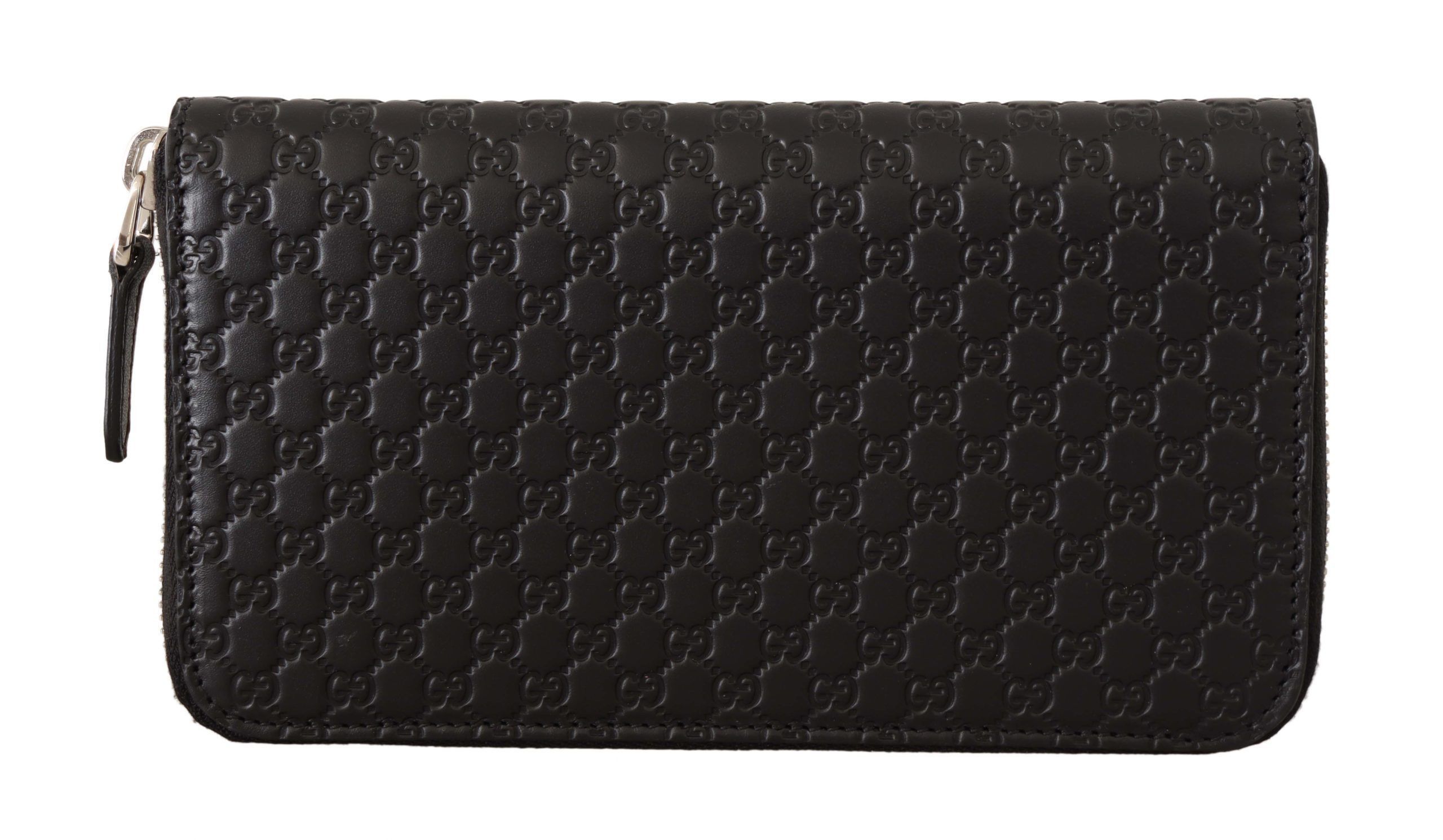 Gucci Elegant Black Leather Zip-Around Women's Wallet Size ONE SIZE - 1 Thumbnail