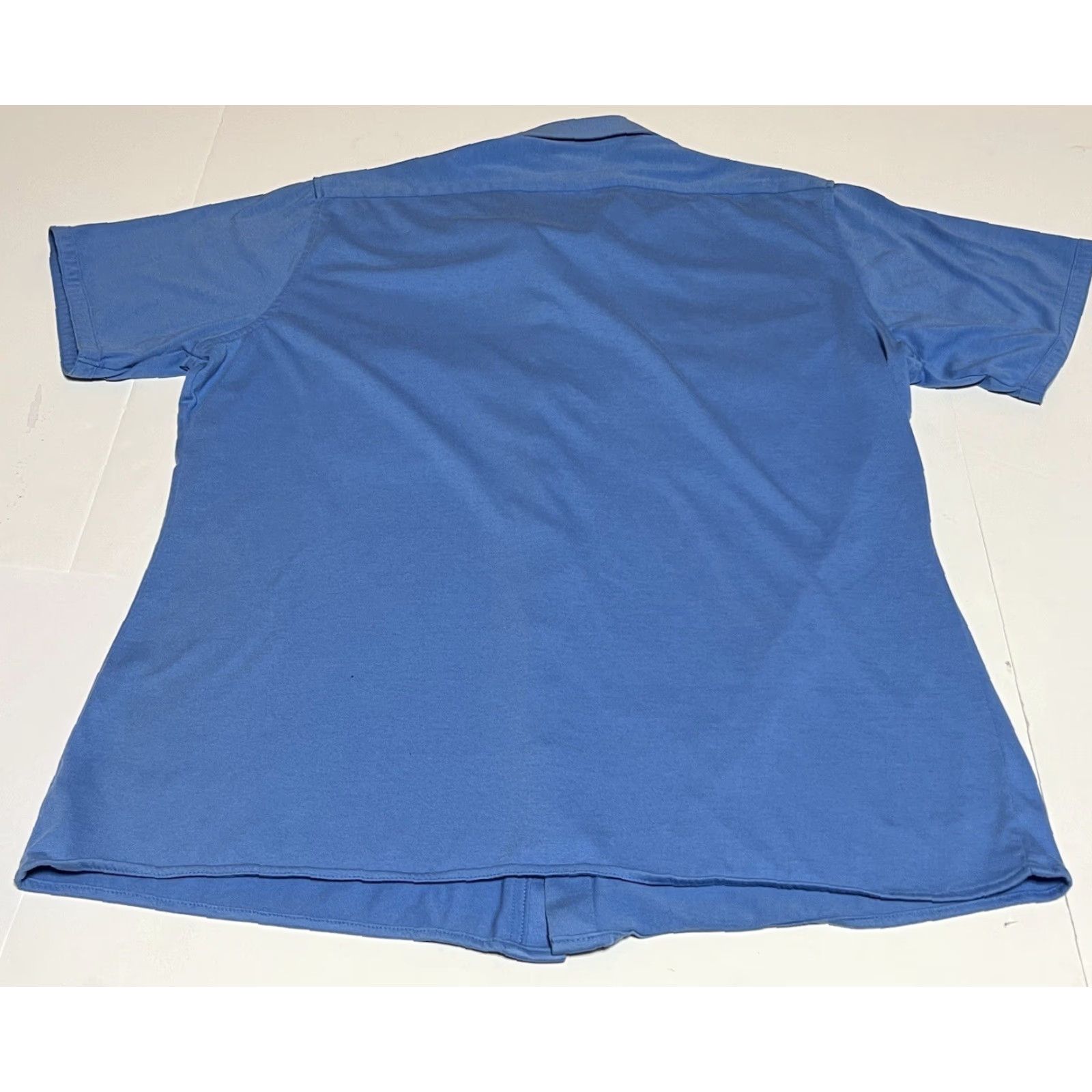 Van Heusen VINTAGE Players By Van Heusen Men's Button-Up Shirt Blue L Size Large Casual Short Sleeve Retro Cotton Blend Button Front Front Shirt Size US L / EU 52-54 / 3 - 3 Thumbnail