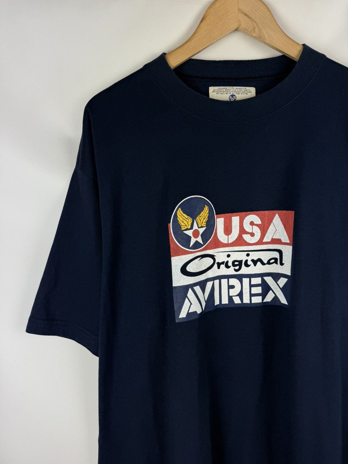 Avirex Avirex USA Big Logo Short Sleeve Vintage Flight T Shirt Size US XL / EU 56 / 4 - 4 Thumbnail