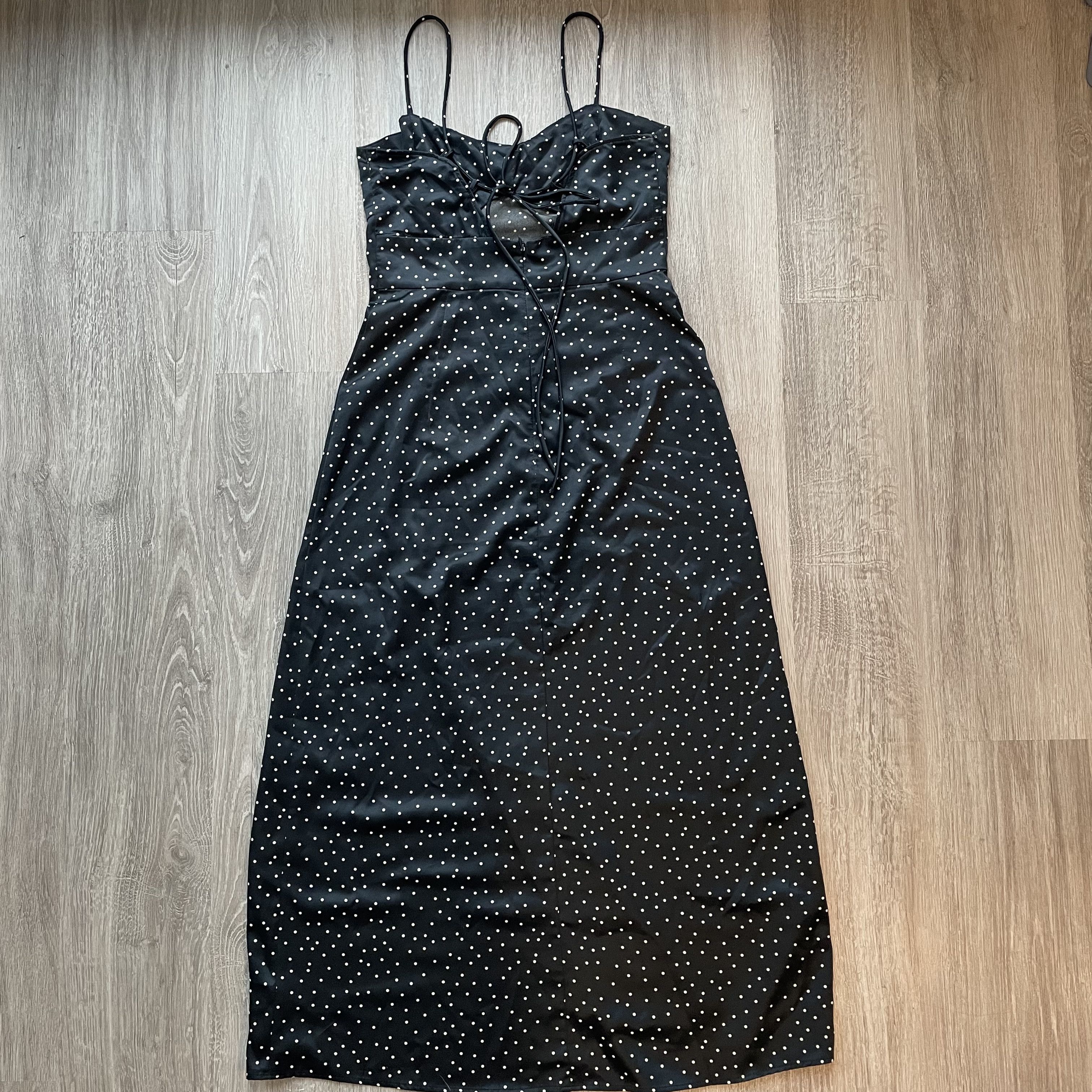 Zara Zara Polka Dot Ruched Bust Midi Dress with Slit XS Size XS / US 0-2 / IT 36-38 - 12 Thumbnail
