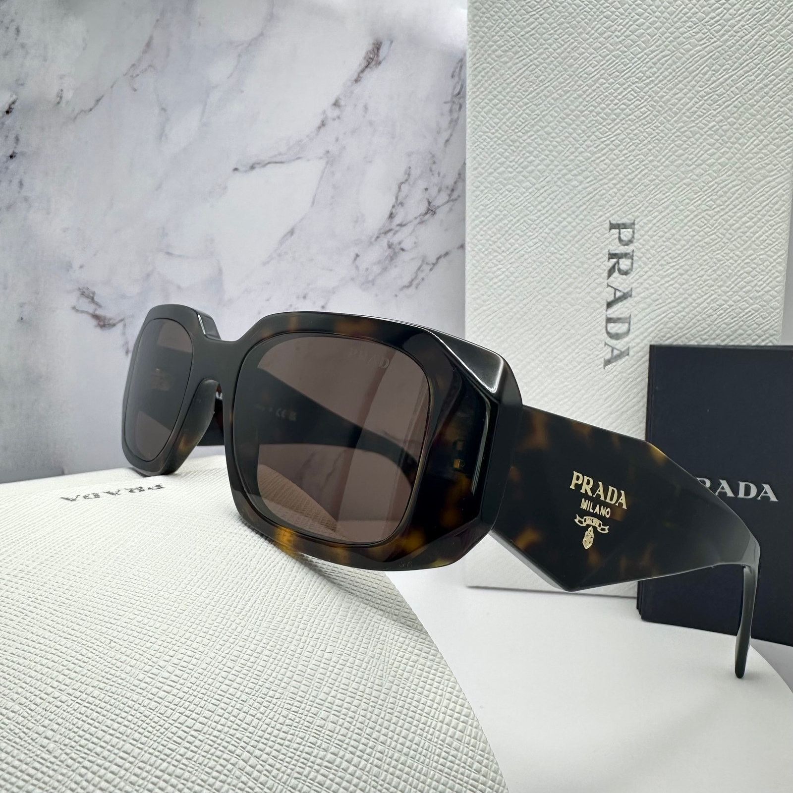 Prada PRADA Sunglasses New Brown PR 17WS Symbole Logo Authentic Size ONE SIZE - 8 Thumbnail
