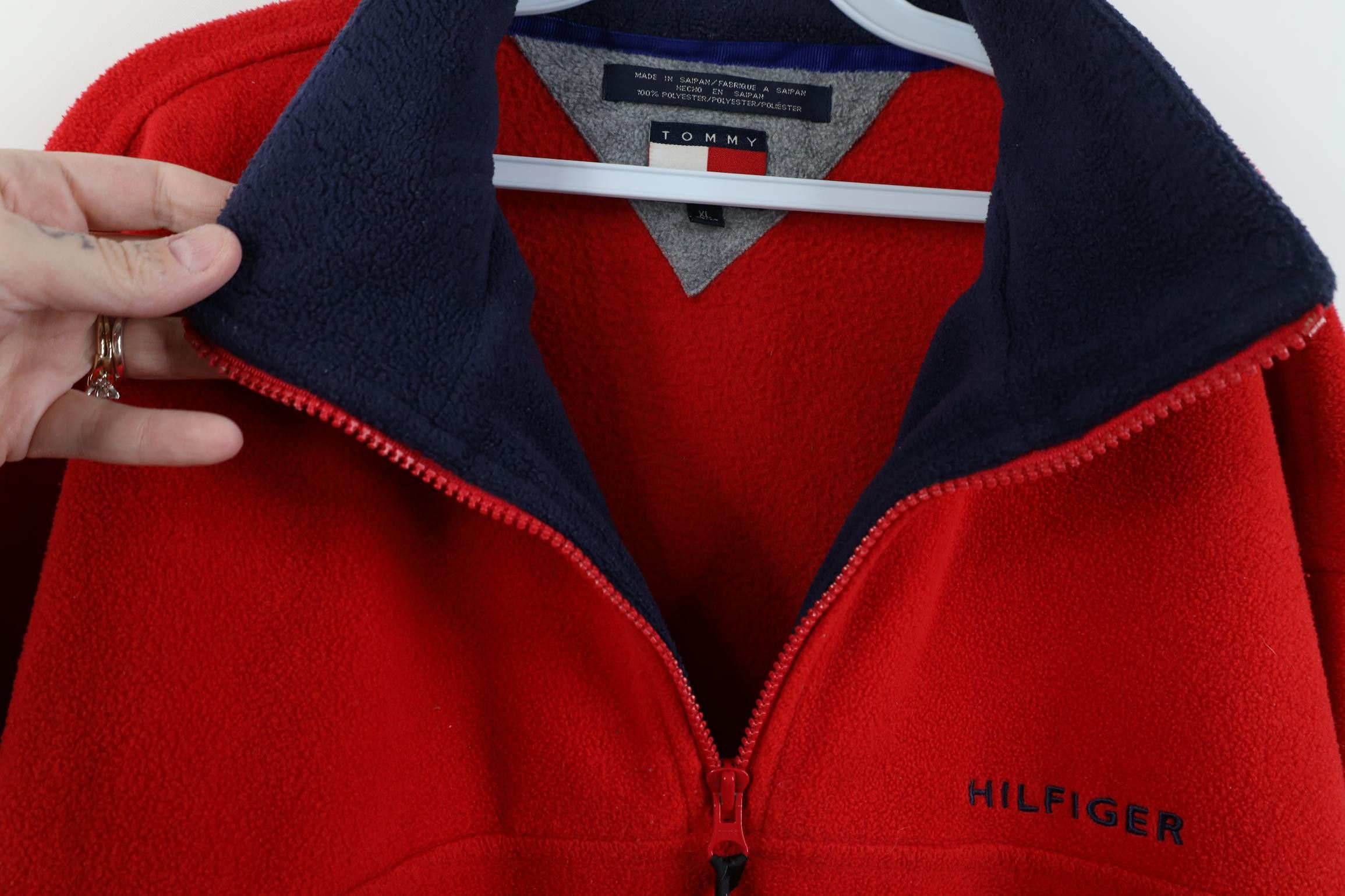 Tommy Hilfiger Vintage 90s Tommy Hilfiger 1/4 Zip Fleece Pullover Sweater Size US XL / EU 56 / 4 - 7 Thumbnail