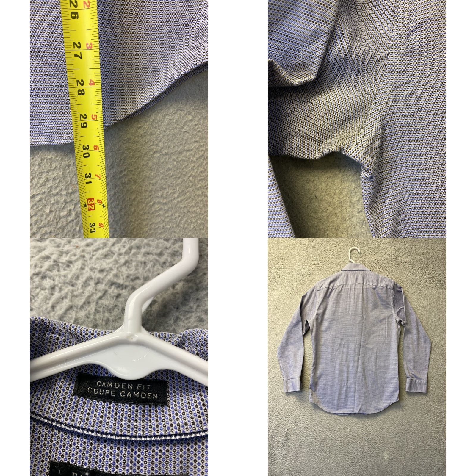 Banana Republic VINTAGE Banana Republic Dress Shirt Men's Slim Fit Long Sleeve Casual All Seasons Geometric Pattern Gray Size S Size 36R - 8 Thumbnail