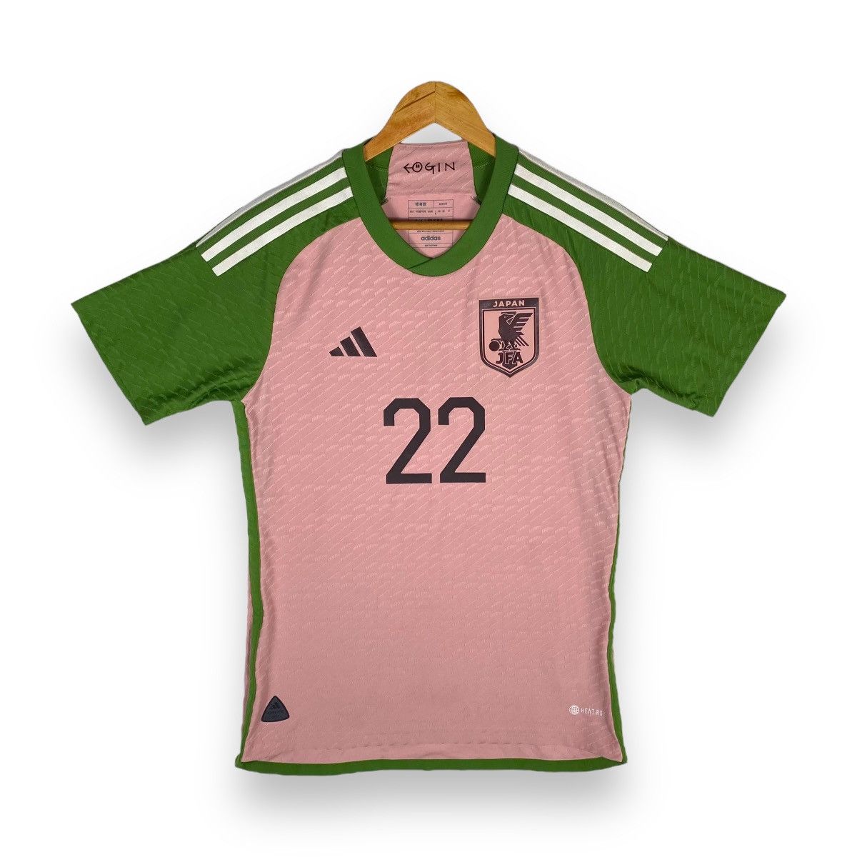 image of Adidas Nigo Jfa Japan National Football 3Rd Kit Jersey in Pink/Green, Men's (Size Medium)