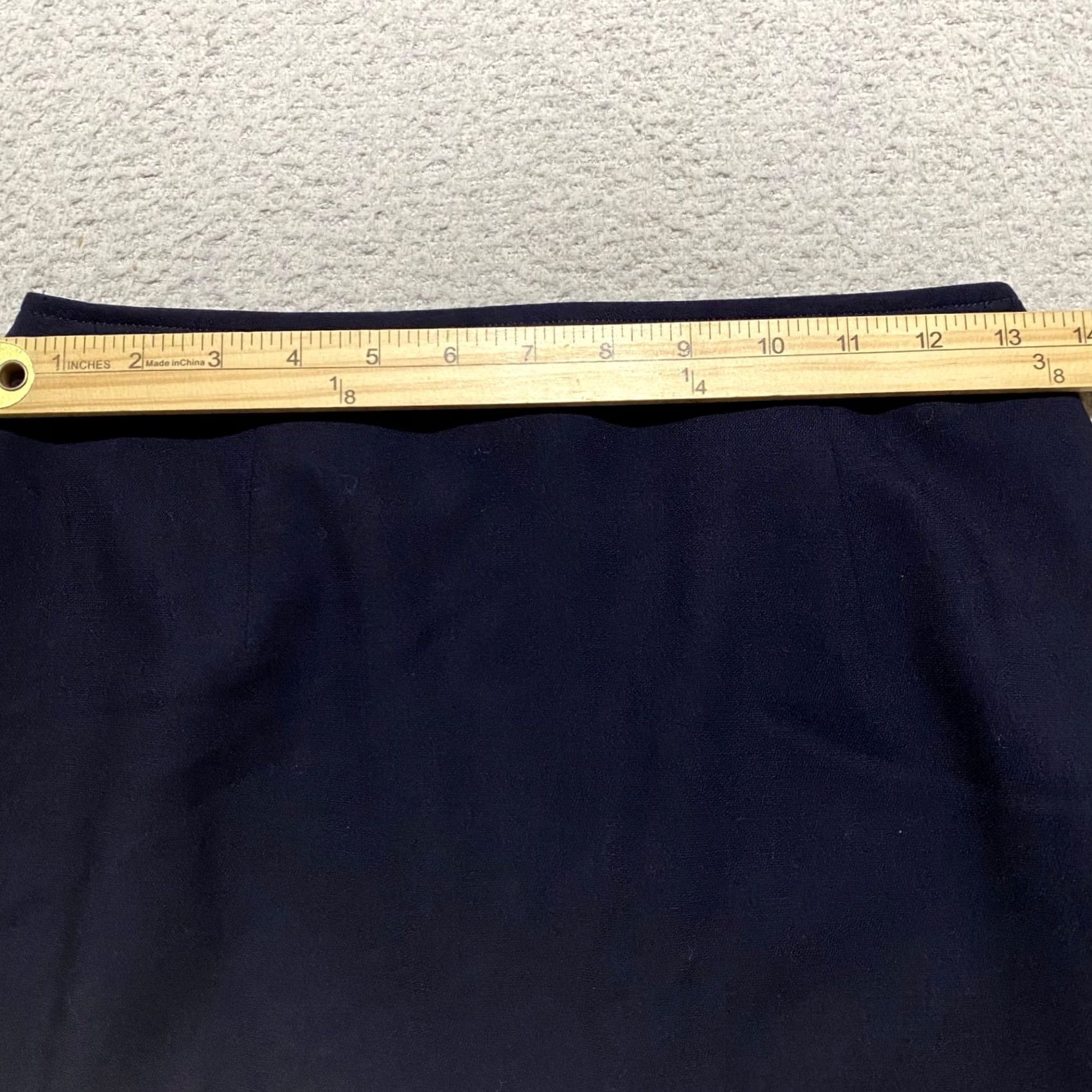 Talbots Talbots Womens Skirt Blue Pencil Straight Office Business 100% Wool Lined Size 8 Size 30" / US 8 / IT 44 - 6 Thumbnail