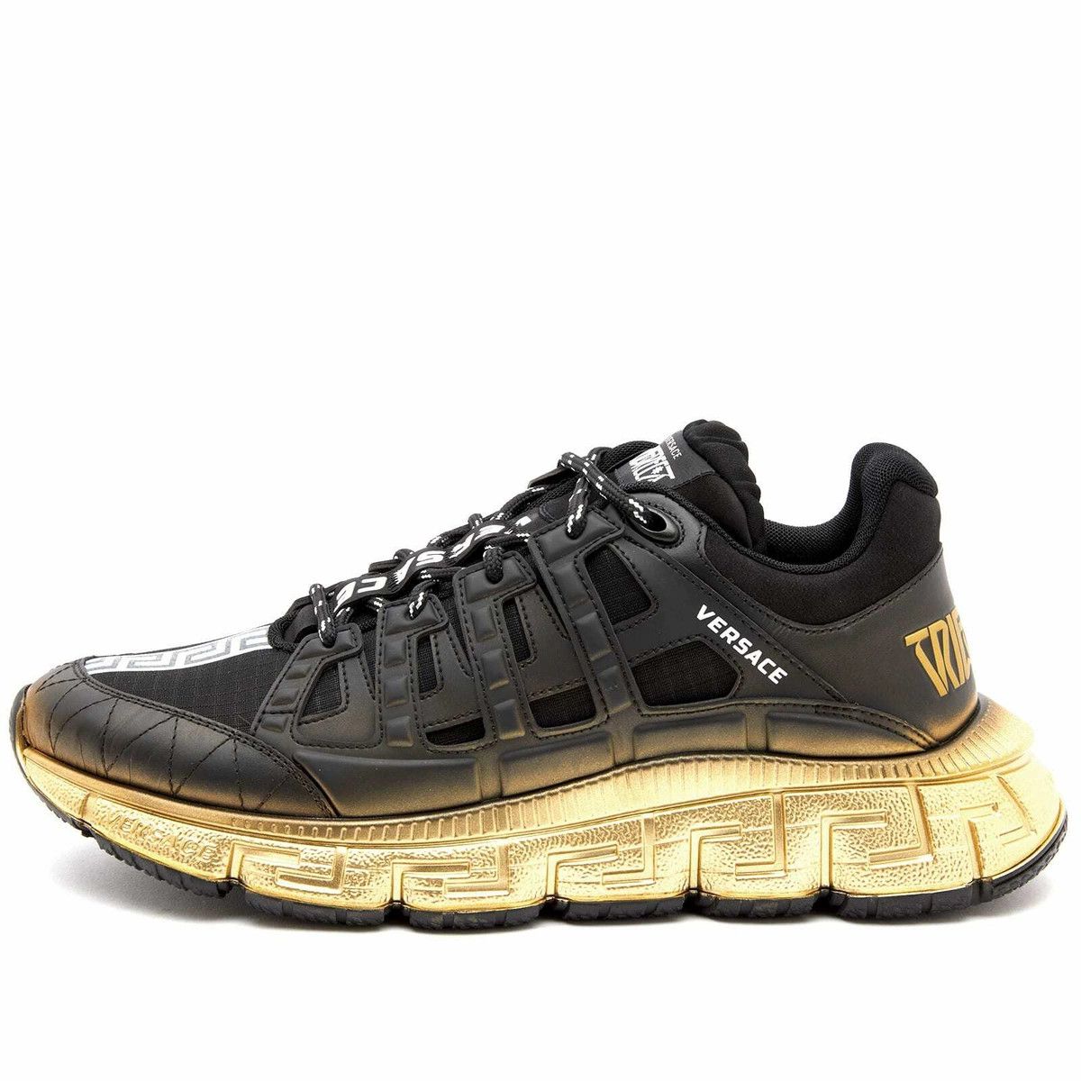 o1y0425 Logo Low-Top Sneakers in Black/Gold