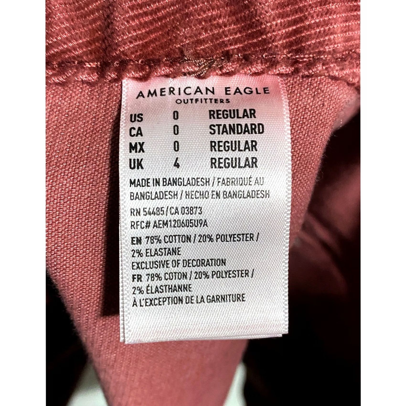 American Eagle Outfitters VINTAGE American Eagle Corduroy Utility A Line Mini Skirt 0R Super Stretch Preppy Y2K Womens Skirt Red Light Jackets not allowed Size 25" / US 0 / IT 36 - 7 Thumbnail