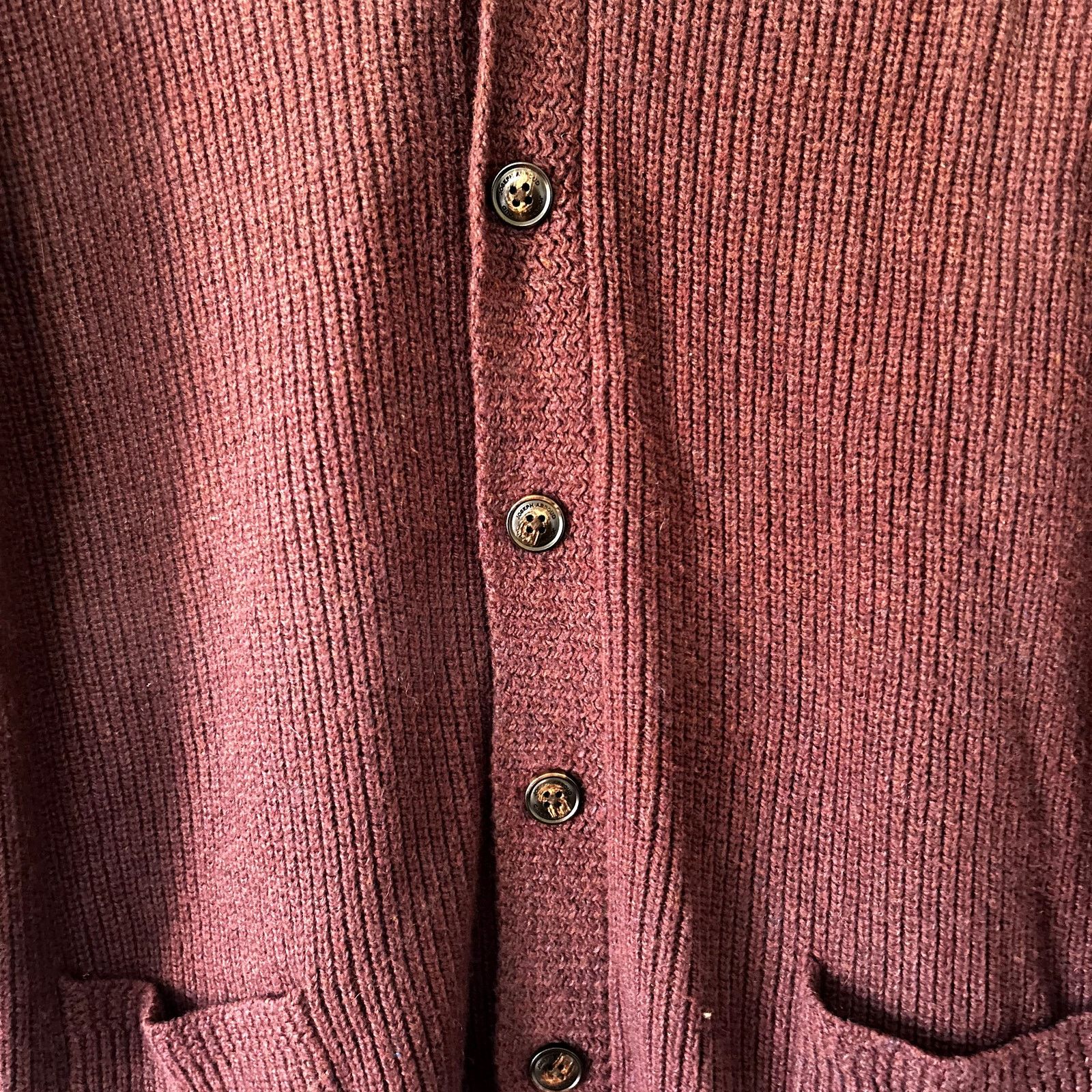 Joseph Abboud Men's Joseph Abboud burgundy long sleeve cardigan Size US XL / EU 56 / 4 - 3 Thumbnail
