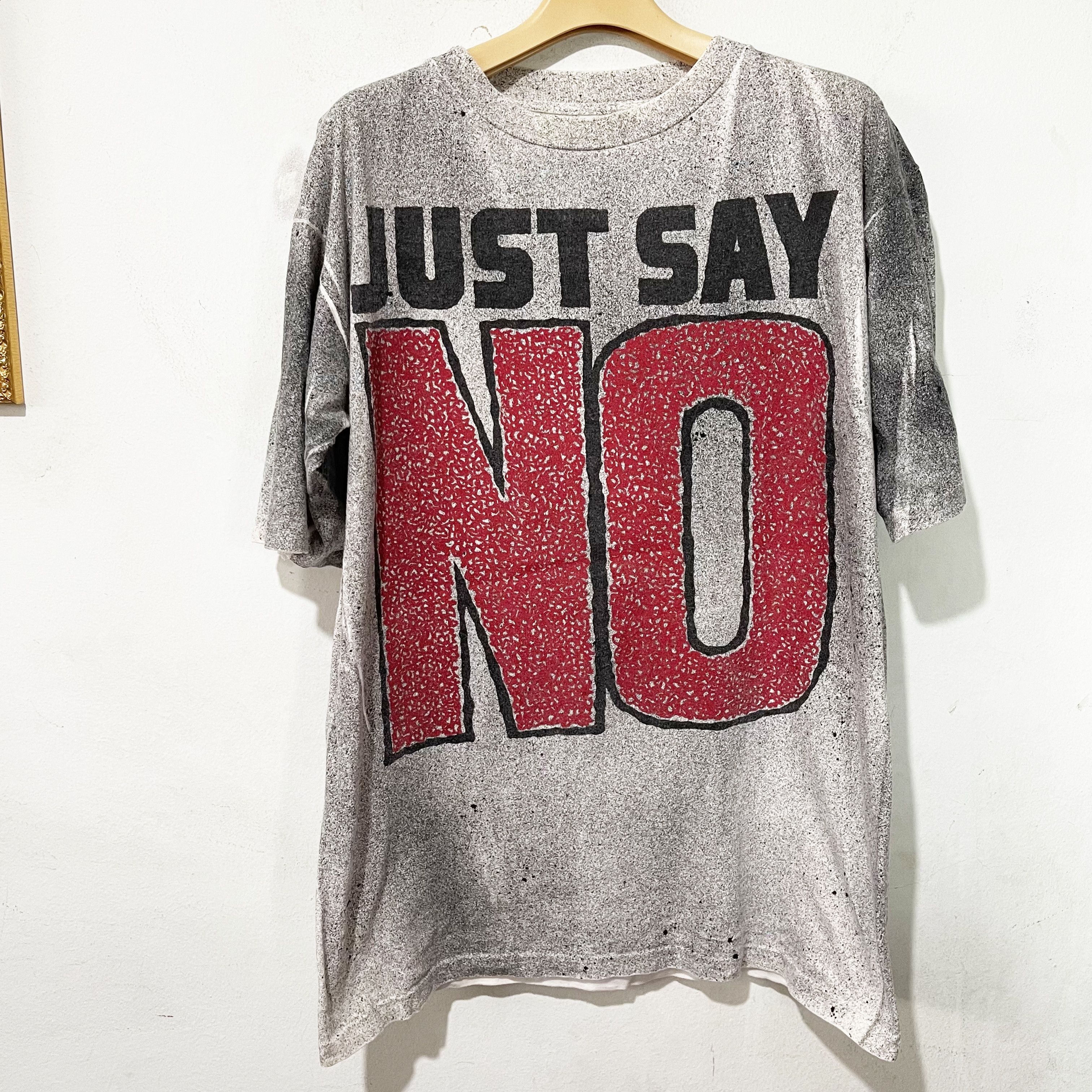 Vintage Vintage 90s Just Say No Shirt Size US XL / EU 56 / 4 - 1 Thumbnail