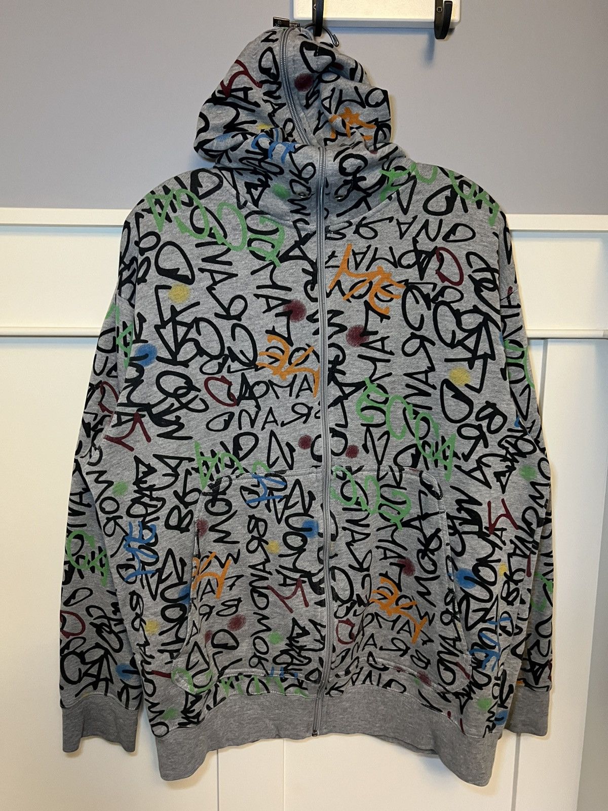 Mecca Vintage Mecca Jeans Co aop graffiti logo full zip-up hoodie Size US XL / EU 56 / 4 - 1 Thumbnail