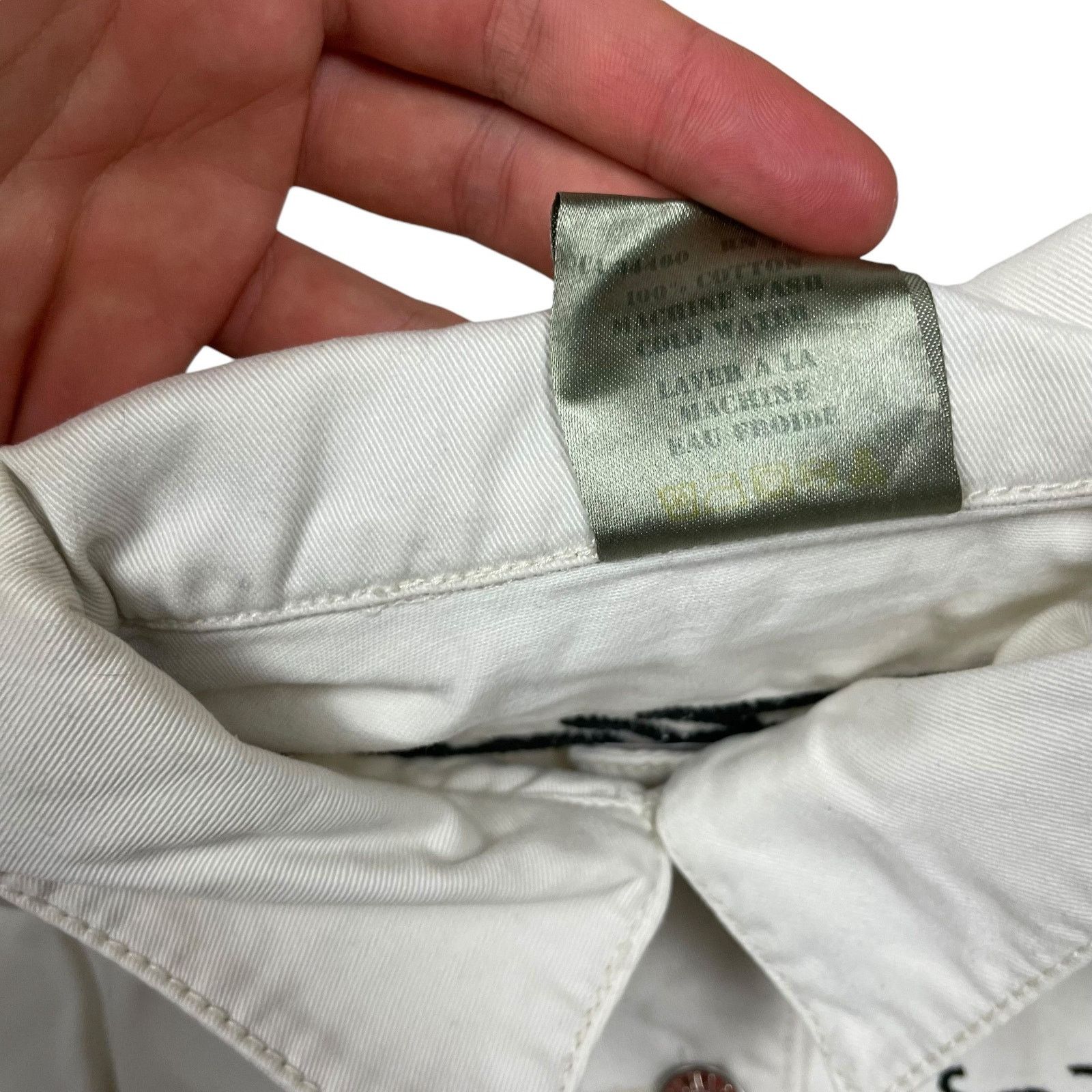 Ed Hardy Ed Hardy Womens White Cotton Bulldog Knife Trucker Jacket XS Size XS / US 0-2 / IT 36-38 - 8 Thumbnail