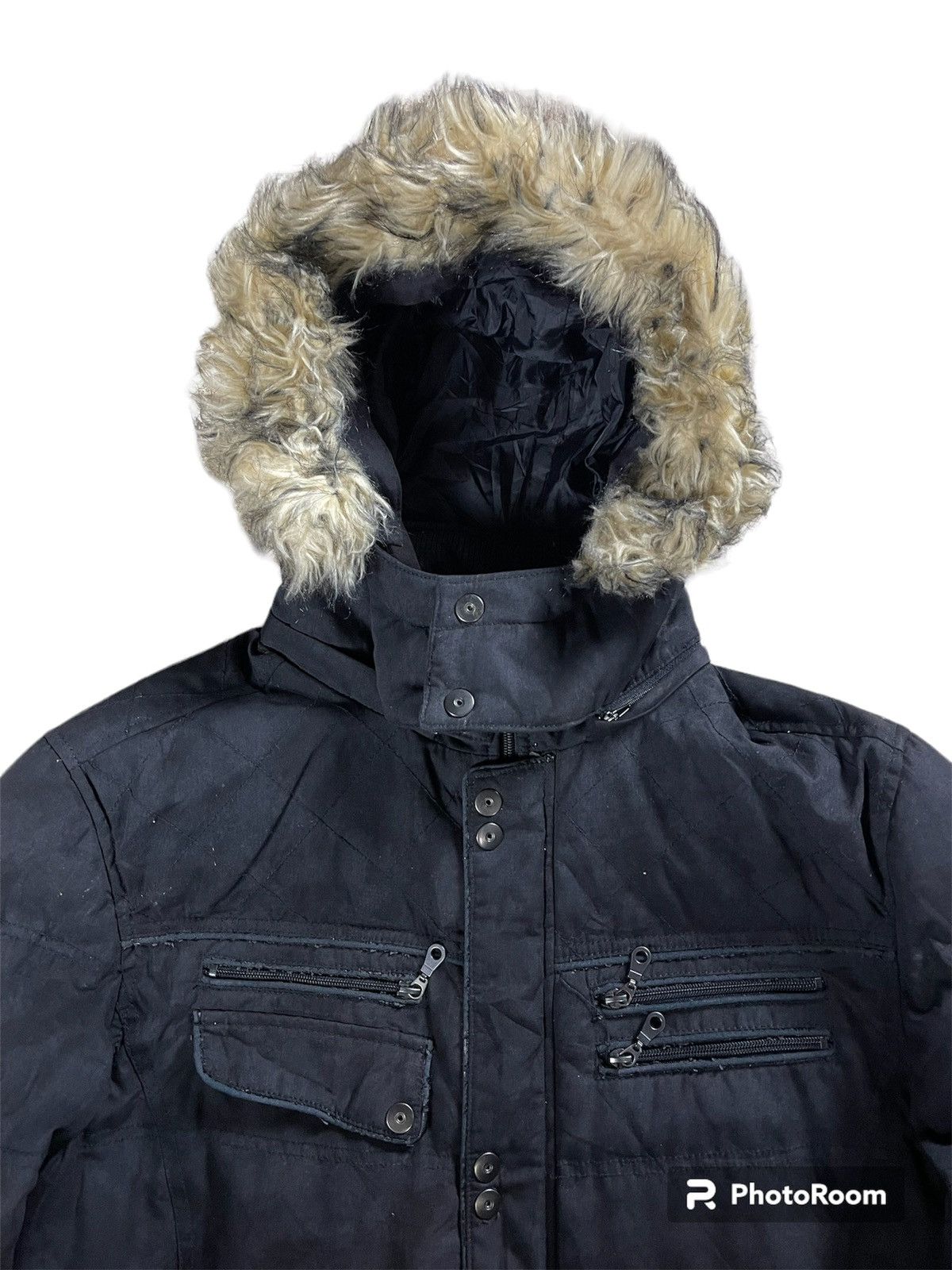 Japanese Brand × Vintage Vintage Bareback Realdress Puffer Faux Fur Hoodie Jacket Size US M / EU 48-50 / 2 - 9 Thumbnail