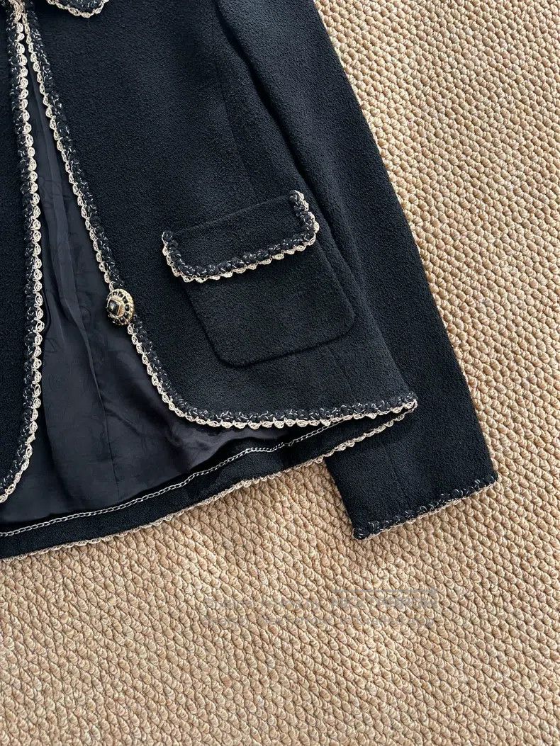 Chanel Chanel 2013 Edinburgh Series Wool Blended Gold Lace Waist Size XXS / US 00 / IT 34 - 3 Thumbnail