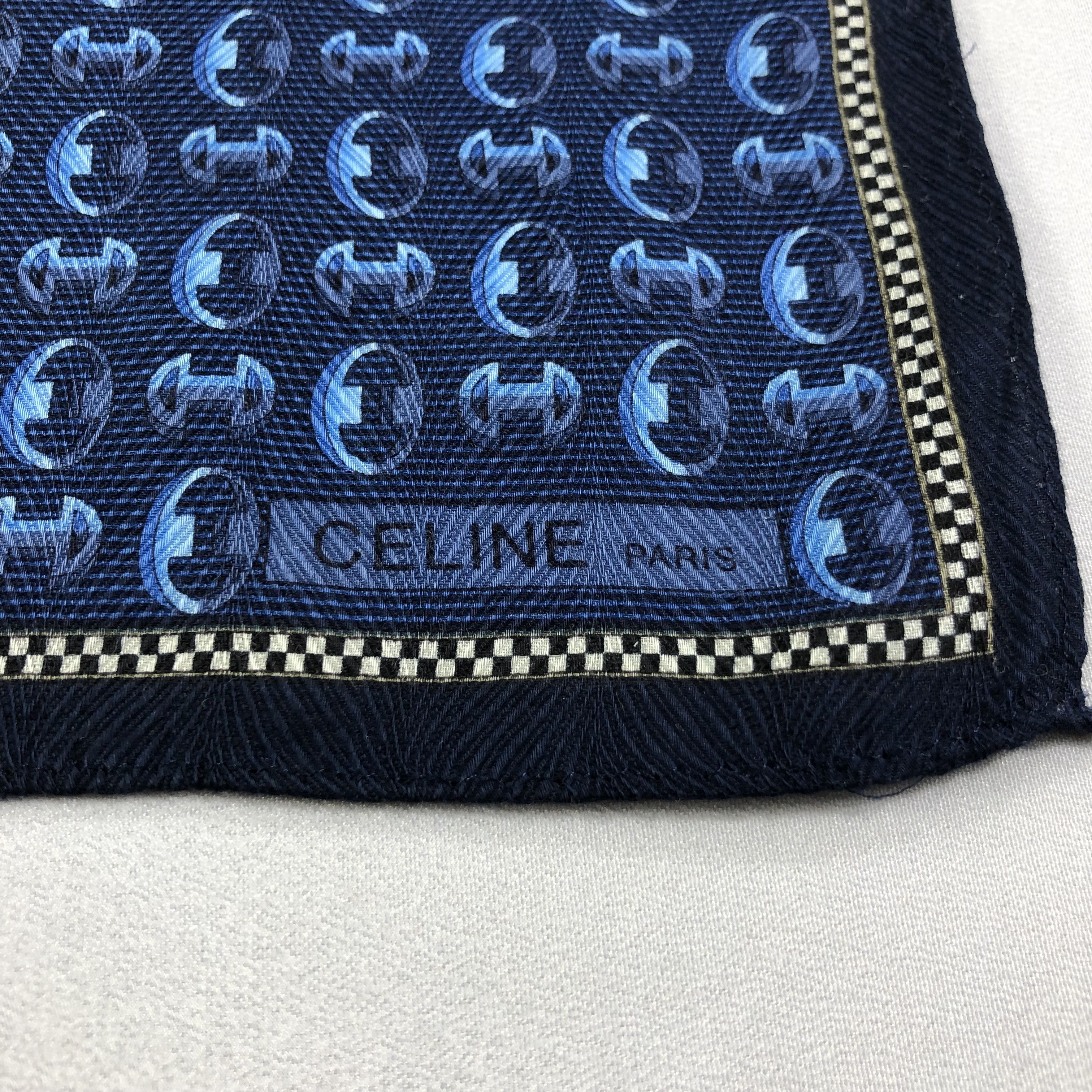 Celine × Vintage Celine Luxury Handkerchief Neckerchief Bandana H1891 Size ONE SIZE - 4 Thumbnail