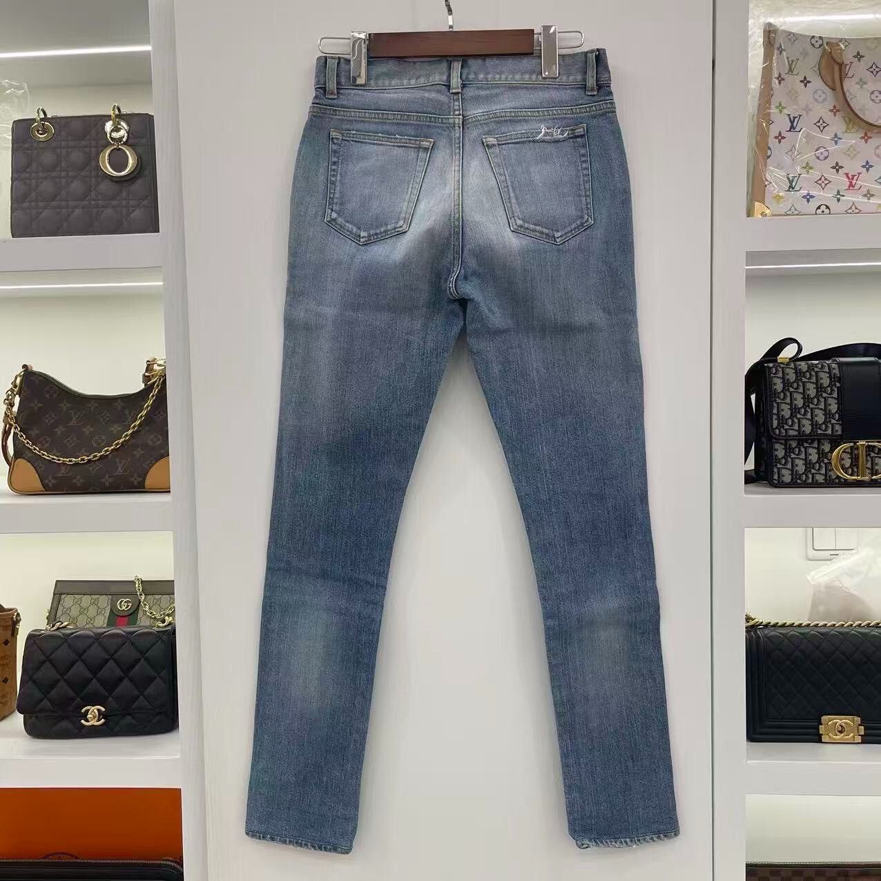 Saint Laurent Paris saint laurent blue ripped denim jeans Size US 26 / EU 42 - 2 Thumbnail
