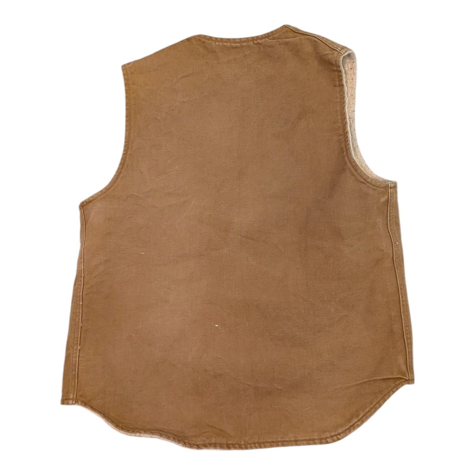 Carhartt Vintage Carhartt Duck Canvas Sherpa Lined Vest Brown Tan Wor Size US L / EU 52-54 / 3 - 2 Thumbnail