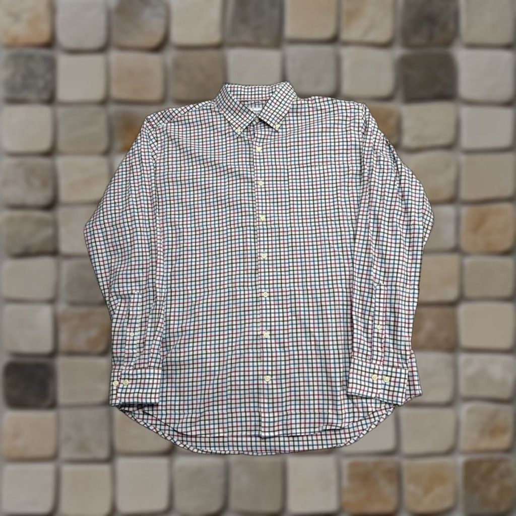 Peter Millar Peter Millar Shirt Mens XL Multicolor Cotton Stretch Plaid Checkered Button Down Shirt Size US XL / EU 56 / 4 - 1 Thumbnail