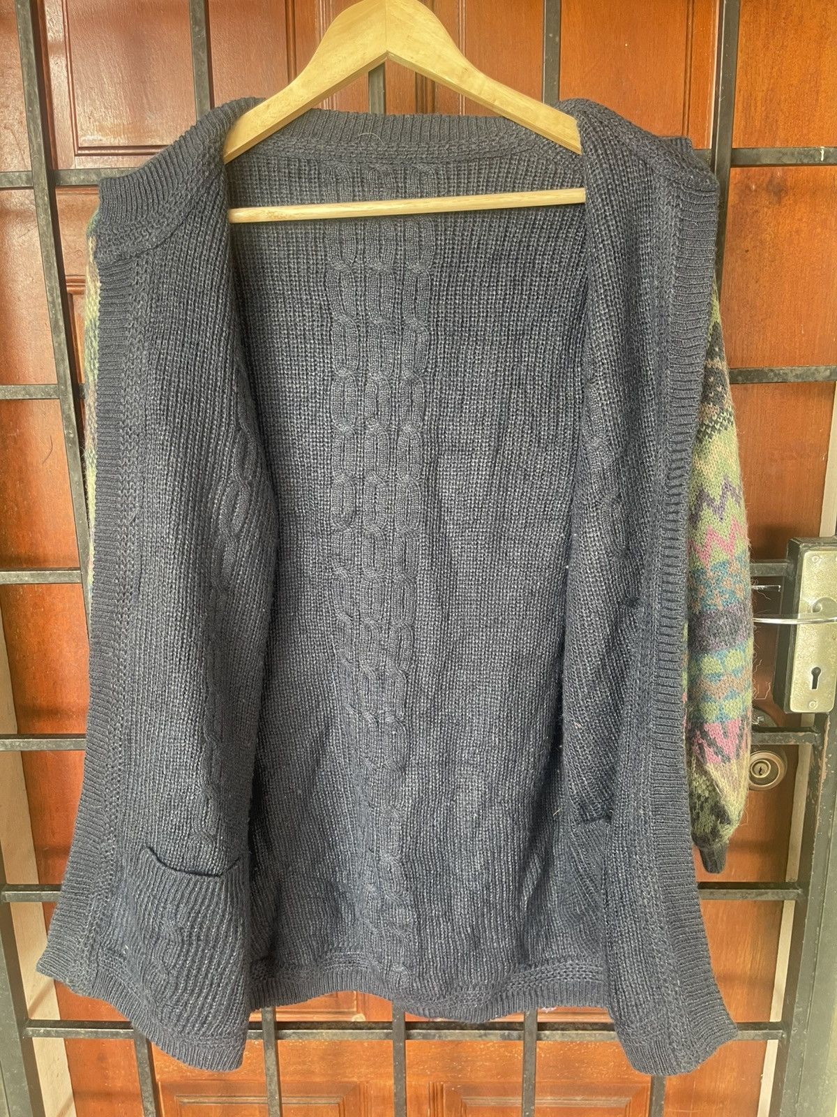 Japanese Brand × The Unbranded Brand Rare REVERSIBLE KNIT CARDIGAN Size US L / EU 52-54 / 3 - 6 Thumbnail