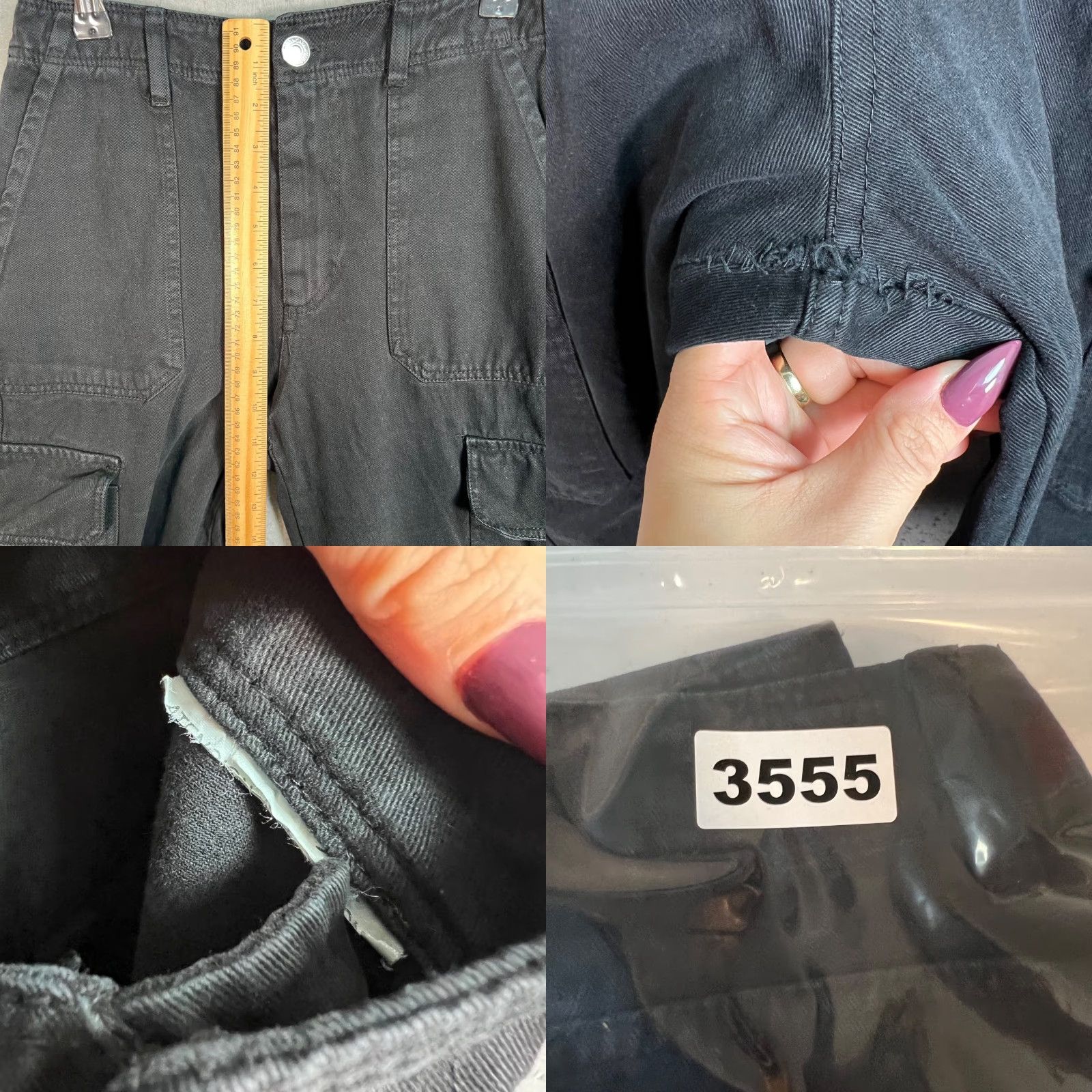 Zara Zara Womens Size 2 Black Cargo Pants Straight Leg Size 26" / US 2 / IT 38 - 8 Thumbnail