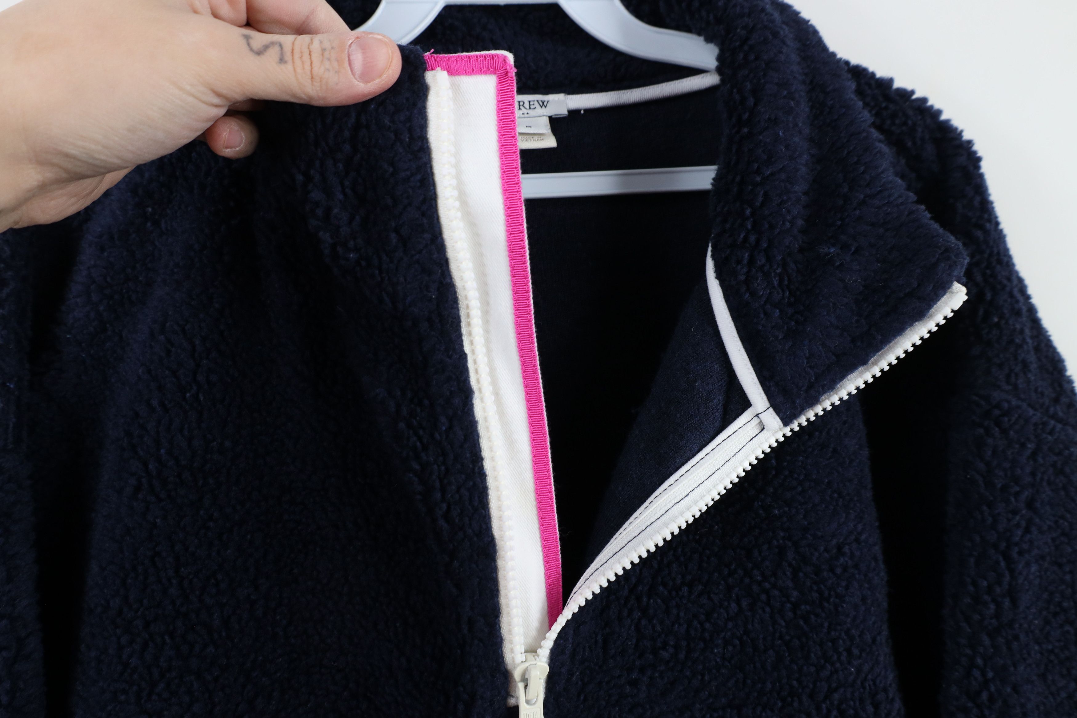 J.Crew × Vintage Vintage J Crew Deep Pile Fleece Half Zip Pullover Sweater Size M / US 6-8 / IT 42-44 - 4 Thumbnail