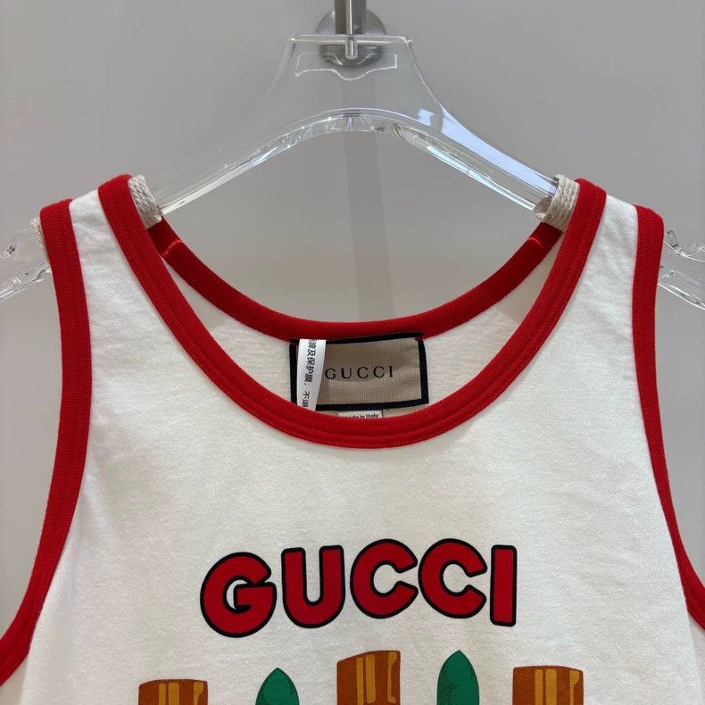Gucci Gucci Letter round-neck printed color-blocked sleeveless v Size M / US 6-8 / IT 42-44 - 3 Thumbnail