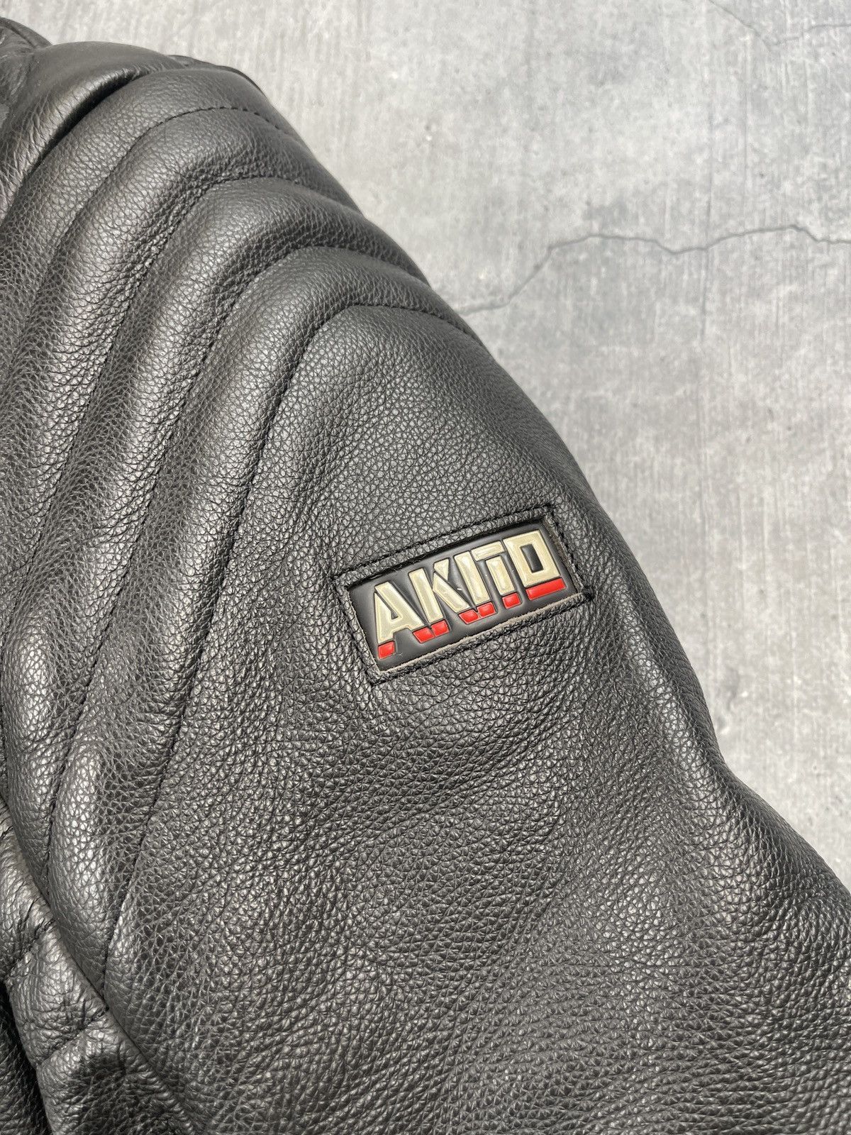 Vintage Akito Leather Racing Jacket Moto Black Size 54 Size US S / EU 44-46 / 1 - 7 Thumbnail