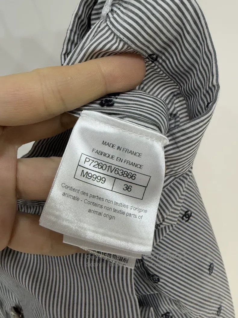 Chanel Chanel 22S double-breasted polked dot printed striped logo Size 24" / US 00 / IT 34 - 5 Thumbnail