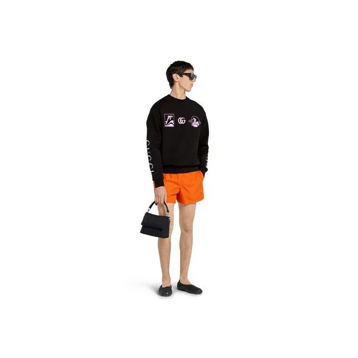 Gucci oc11z0226 Printed Cotton Sweatshirt in Black Size US S / EU 44-46 / 1 - 3 Thumbnail