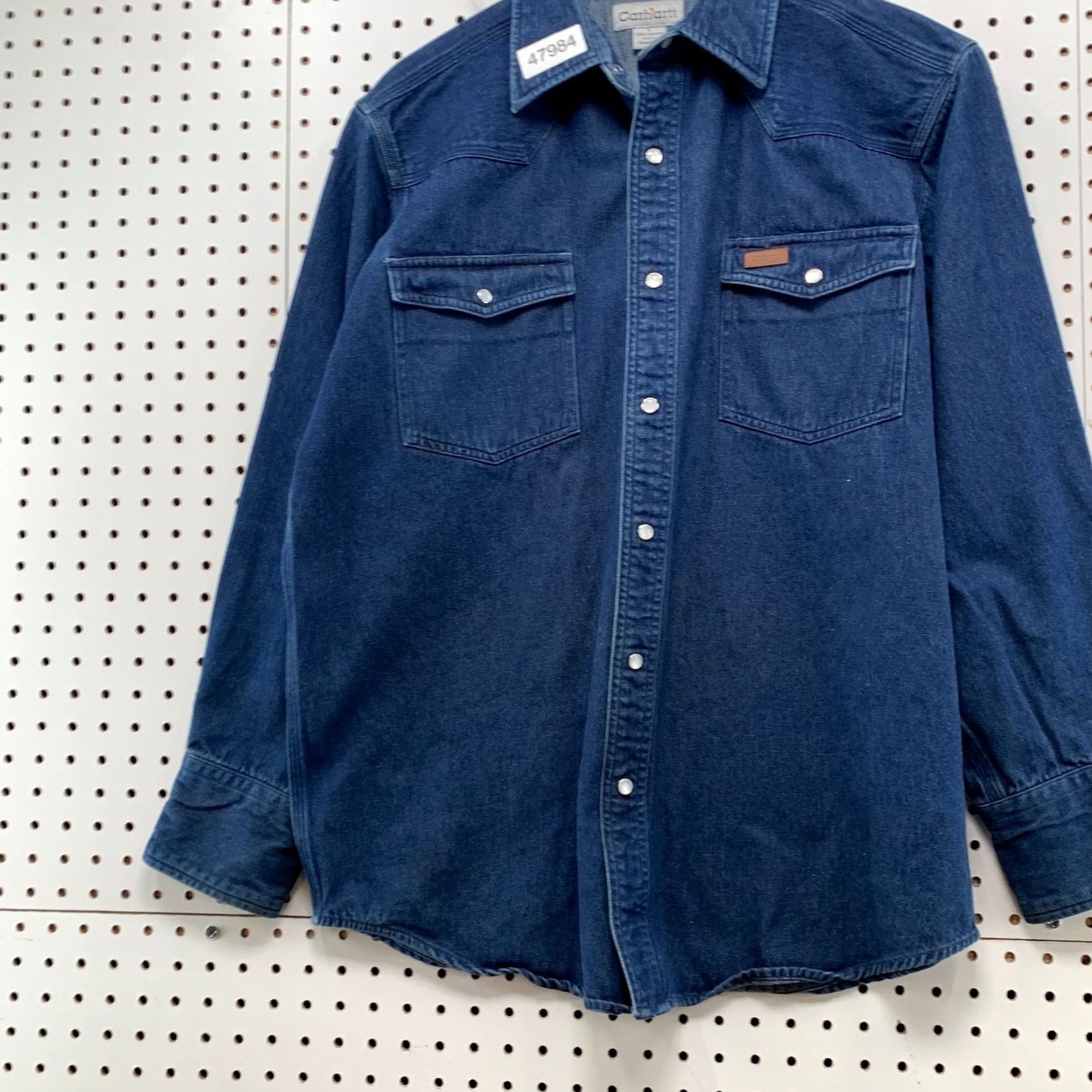 Carhartt Carhartt Denim Snap Shirt Mens L Blue Long Sleeve Cotton Workwear Size US L / EU 52-54 / 3 - 5 Thumbnail