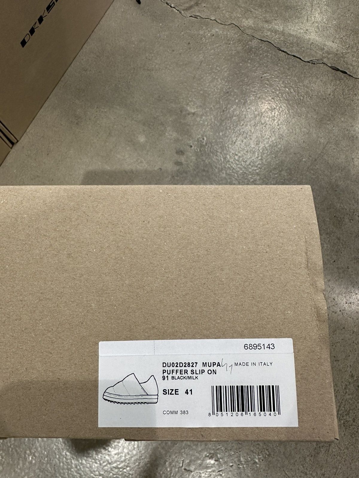 Rick Owens Drkshdw RICK OWENS - DRKSHDW Imbottite Puffer Sneaker Black Milk Size US 8 / EU 41 - 8 Thumbnail