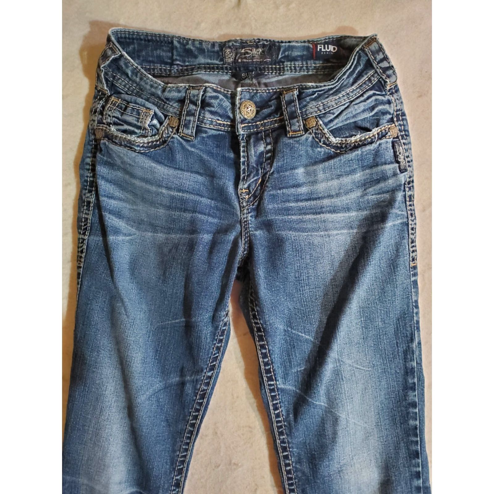 Silver Jeans Co. VINTAGE? No — Silver Jeans Suki Mid Rise Slim Boot Cut Super Stretch Denim Women's Sz W26xL33 Shirt Size 26" / US 2 / IT 38 - 2 Thumbnail