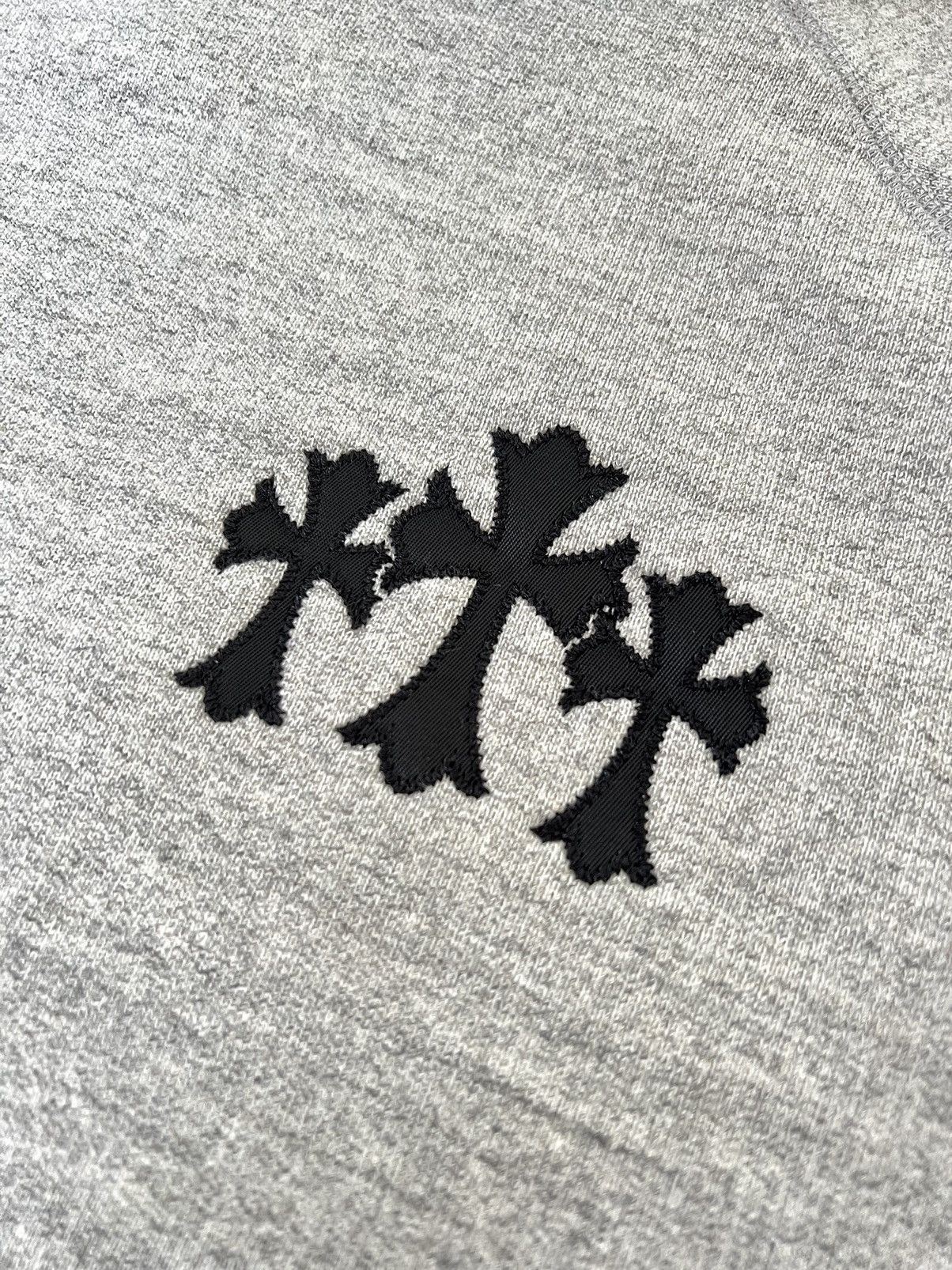 Chrome Hearts Chrome Hearts Triple Cross Grey Hoodie Size US L / EU 52-54 / 3 - 4 Thumbnail