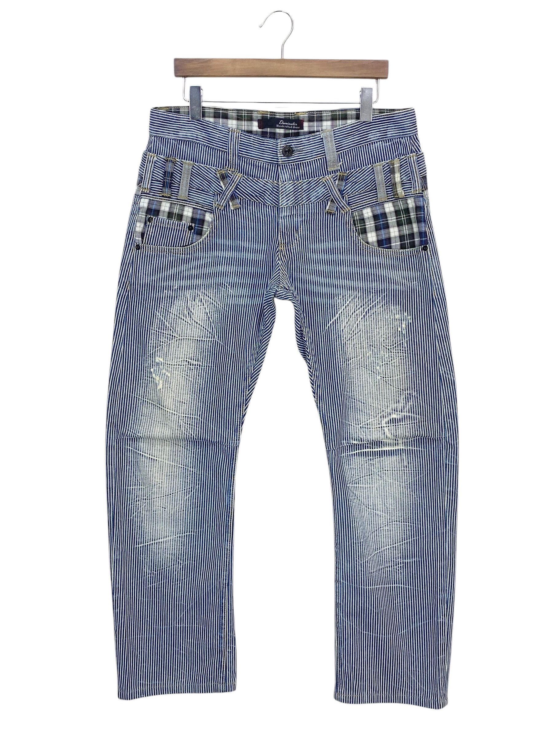 Other Dominates Stripes Hickory Double Waist Distressed Jeans Size US 34 / EU 50 - 2 Thumbnail