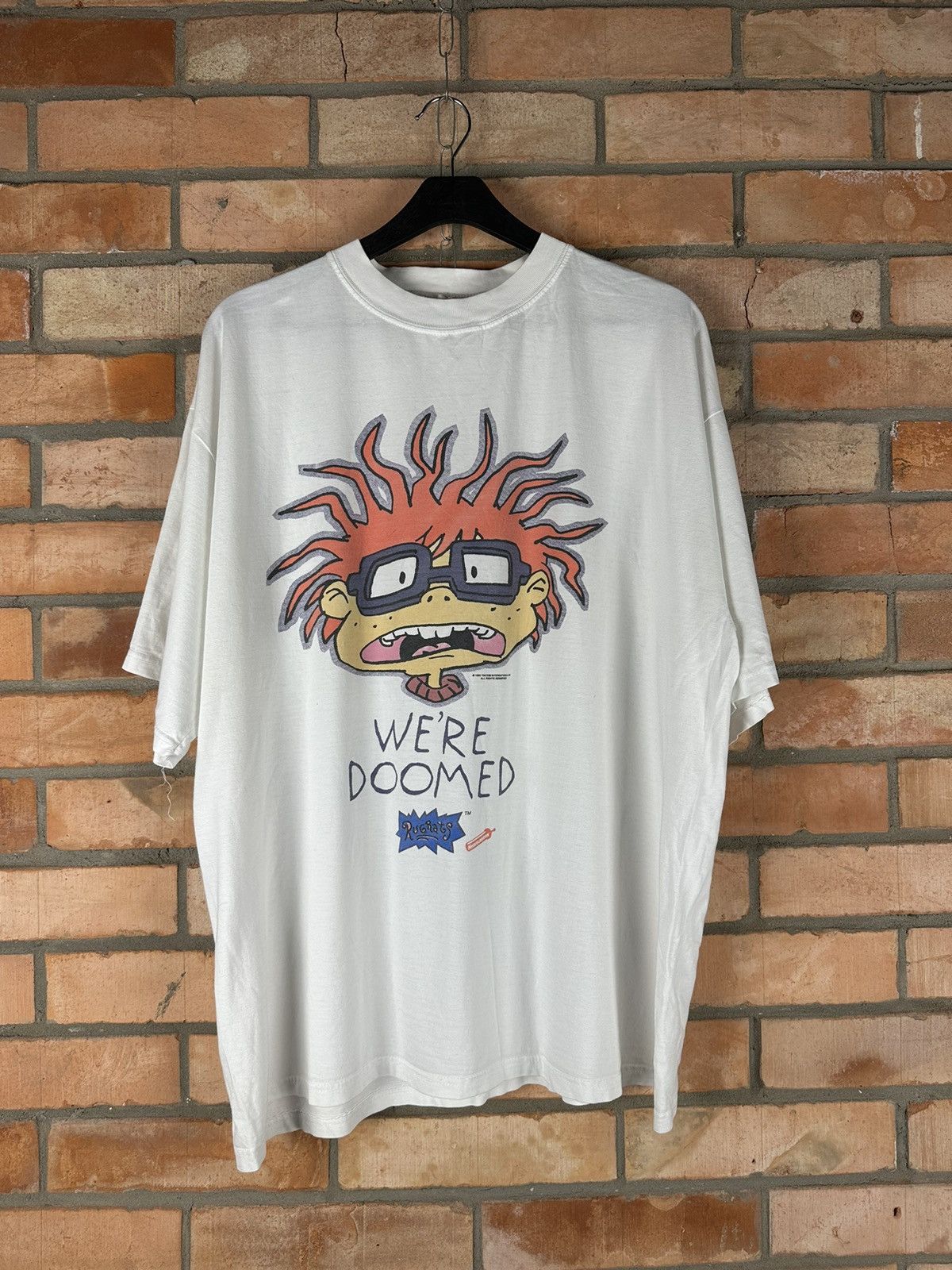 image of Nickelodeon x Vintage Rugrats 1995 T-Shirt in White, Men's (Size XL)