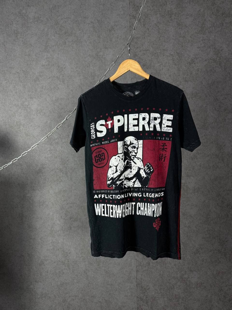 Affliction Affliction made in USA Georges St.Pierre distressed tee Size US S / EU 44-46 / 1 - 1 Thumbnail