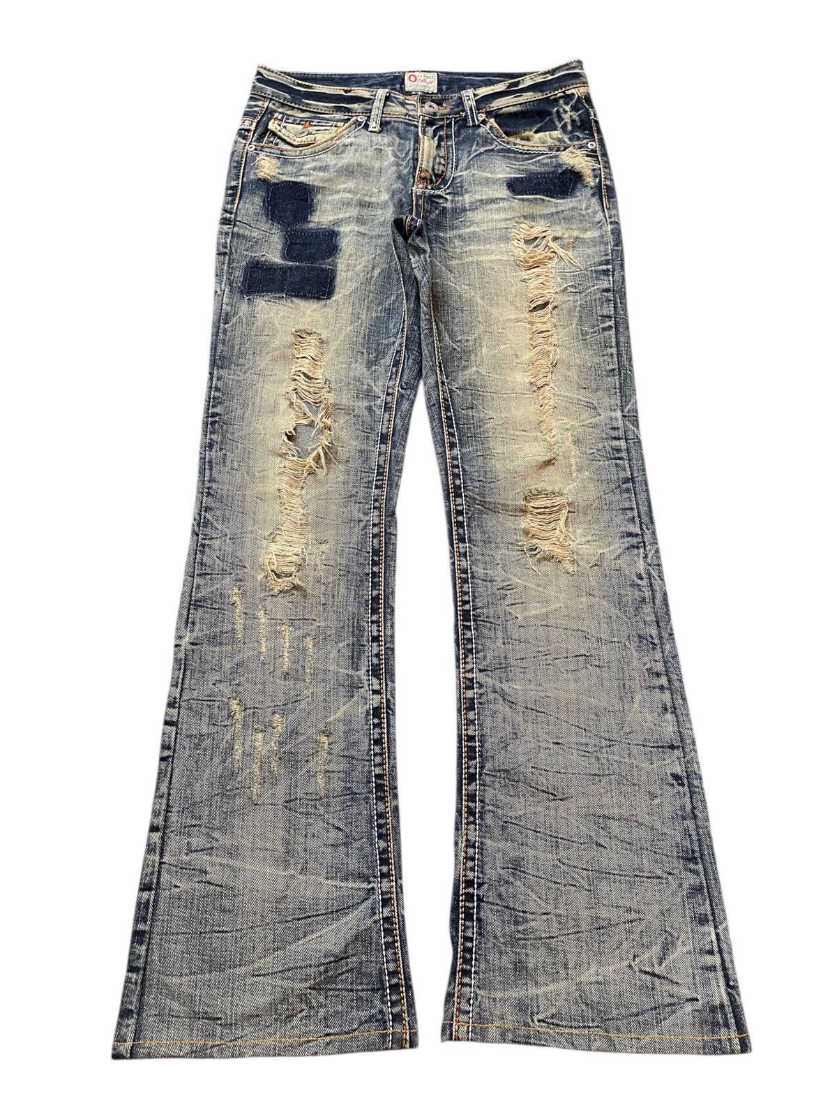 Tornado Mart Vintage Japanese Brand Mud Faded Claw Wash Distressed Flared Size US 30 / EU 46 - 1 Thumbnail