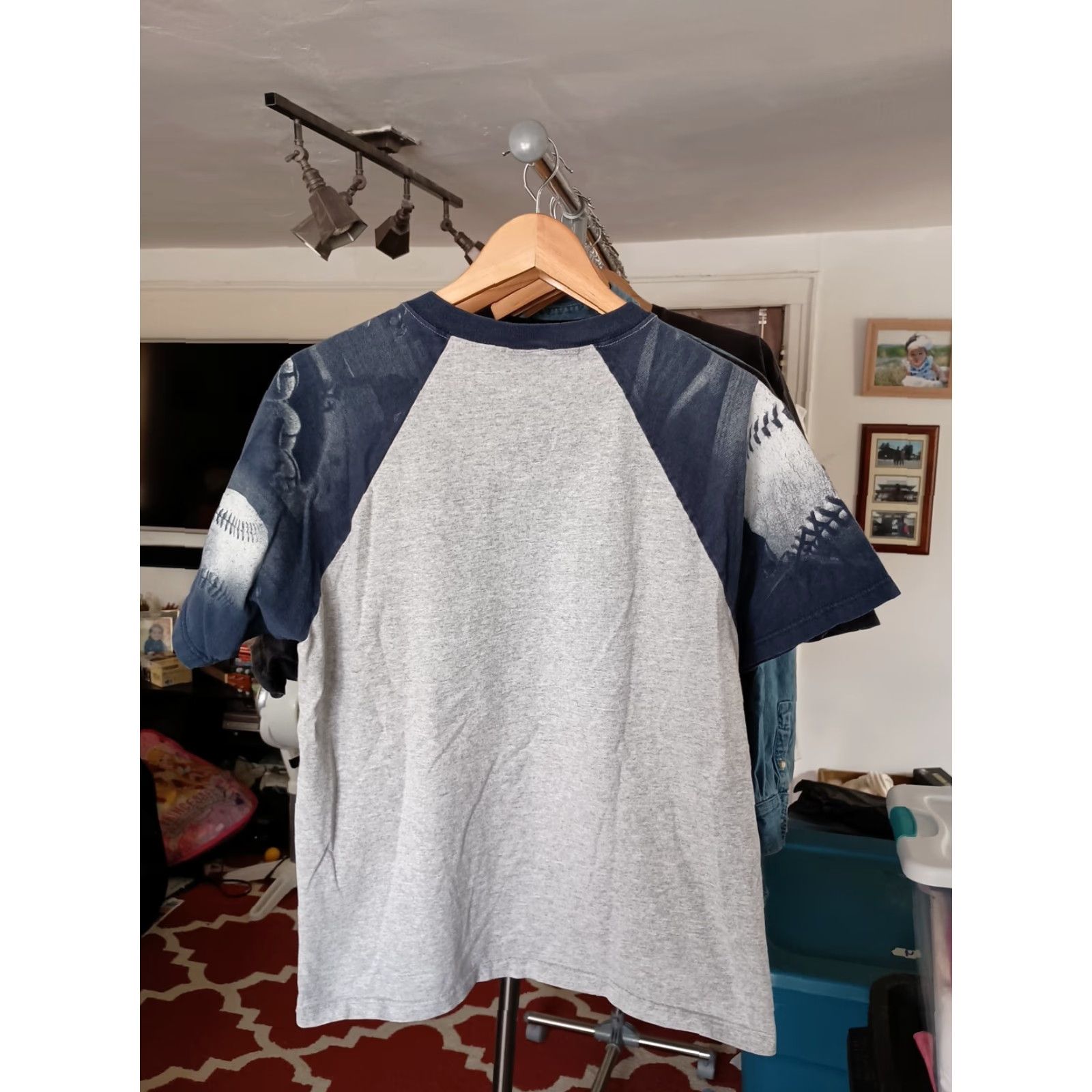 Vintage VINTAGE everyday life Baseball T-shirt Sleeve Print Small Mens Gray USA MLB Shirt Size US S / EU 44-46 / 1 - 4 Thumbnail