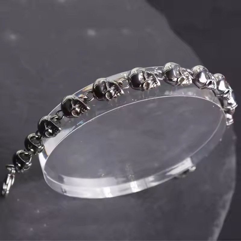 Jewelry Skull Bracelet Y2K Punk Chain Gotch Size ONE SIZE - 4 Thumbnail