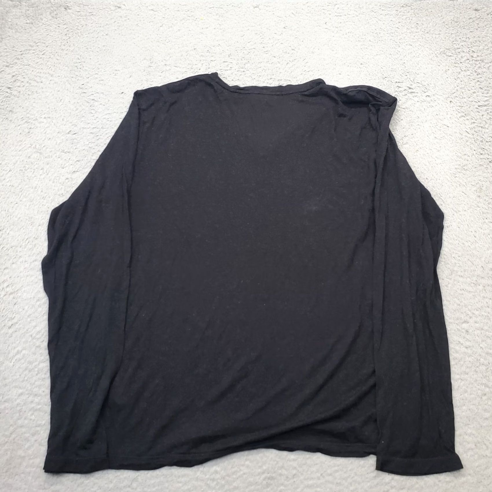 Hugo Boss Hugo Boss Shirt Mens L Black V-Neck Long Sleeve Pocket Pullover Size US L / EU 52-54 / 3 - 2 Thumbnail
