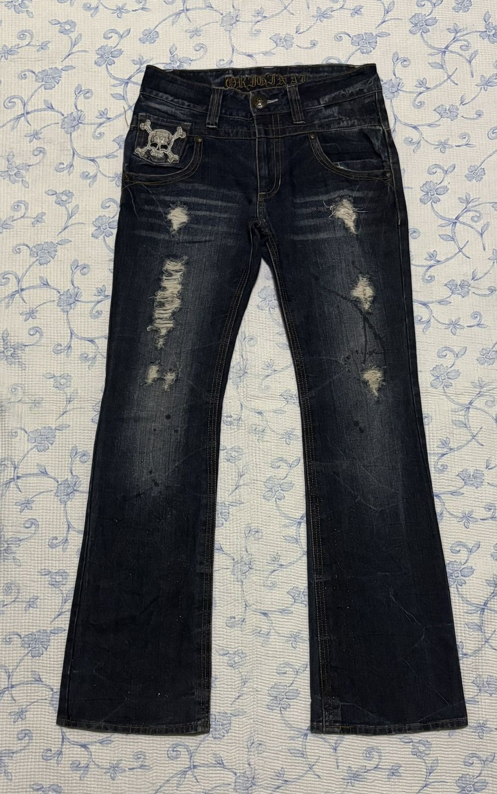 Japanese Brand Japanese Original Jeans Streetwear Flared Distressed Denim Size US 31 - 2 Thumbnail